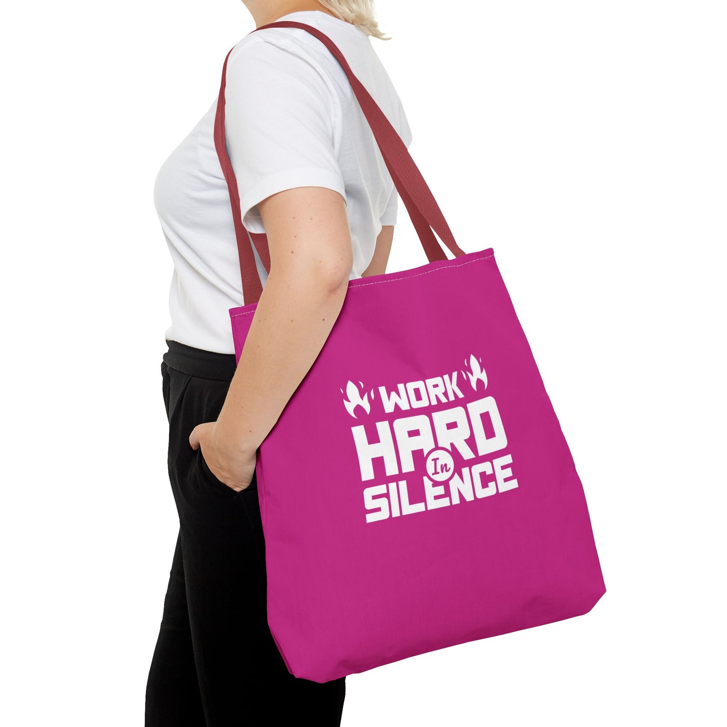 Work Hard In Silence Tote Bag (AOP)
