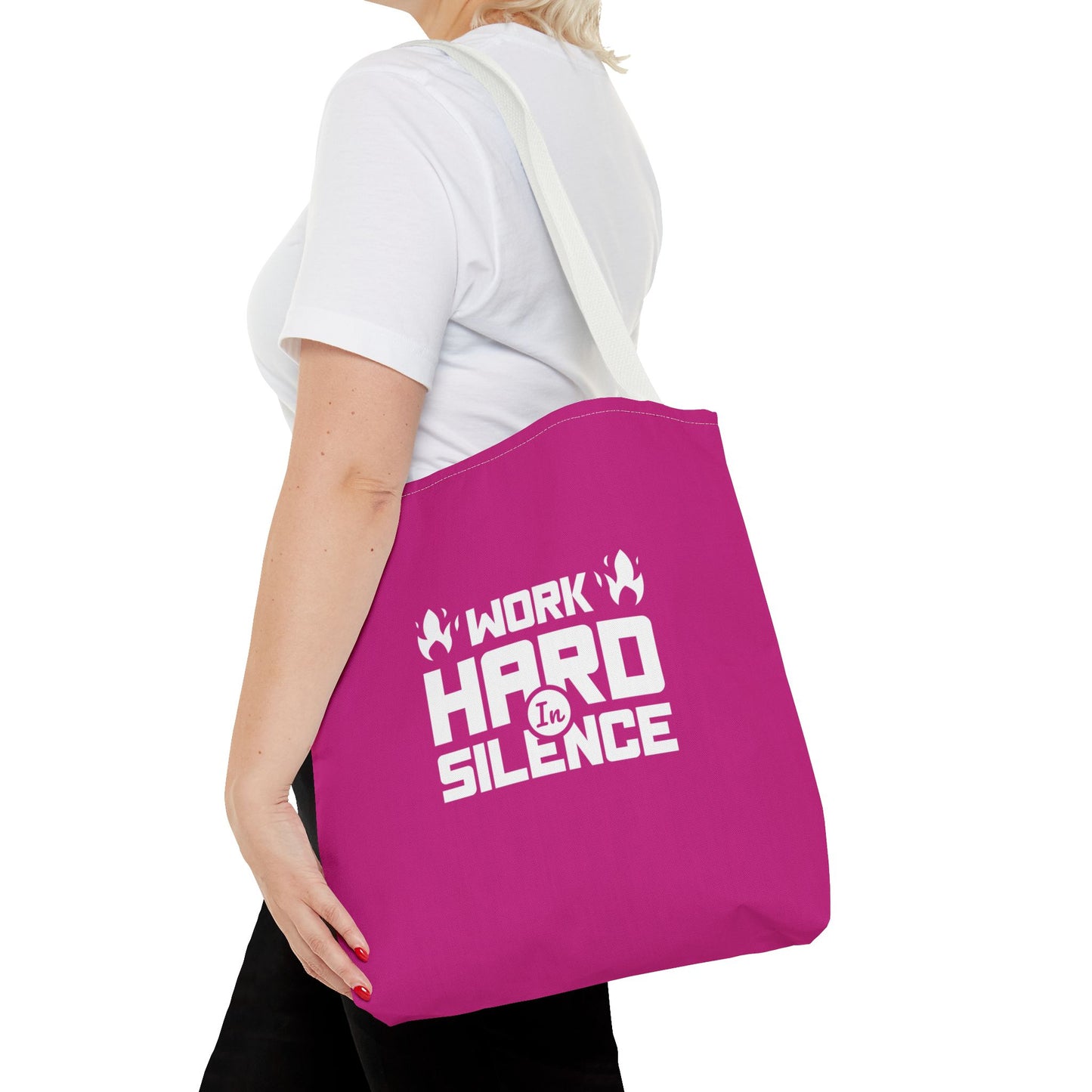 Work Hard In Silence Tote Bag (AOP)