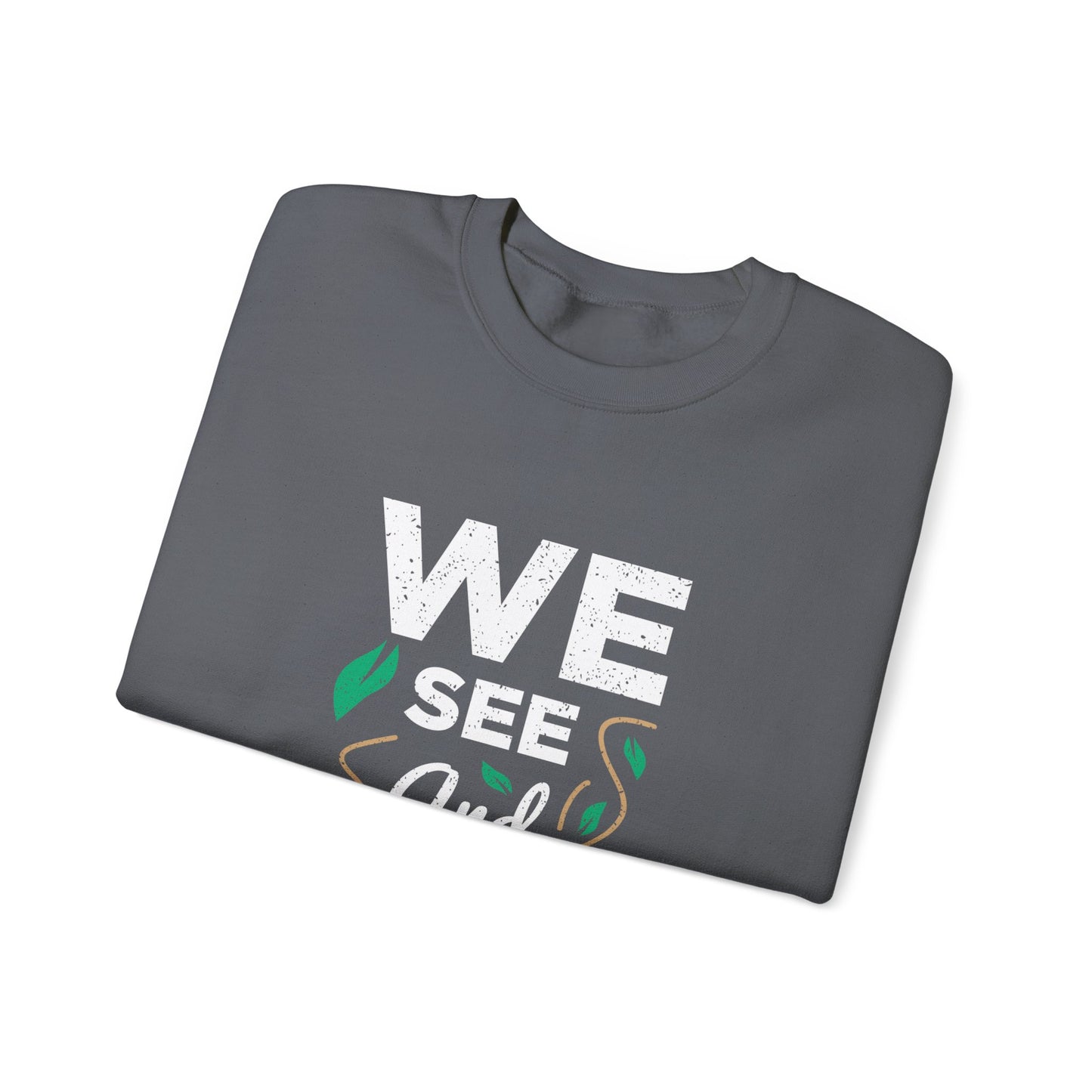 We See And We Care Unisex Heavy Blend™ Crewneck Sweatshirt
