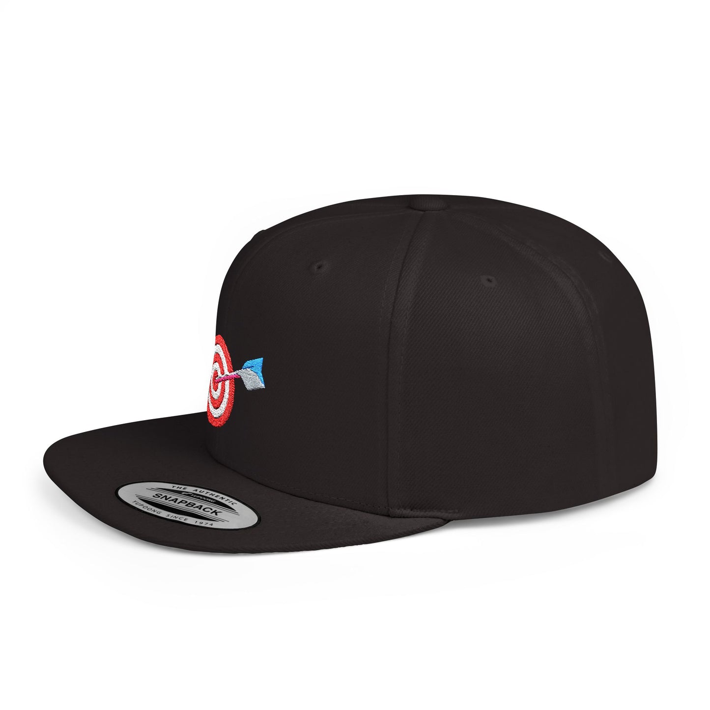 3d Render Arroe Hit The Center Of Target Or Goal Of Success Flat Bill Snapback