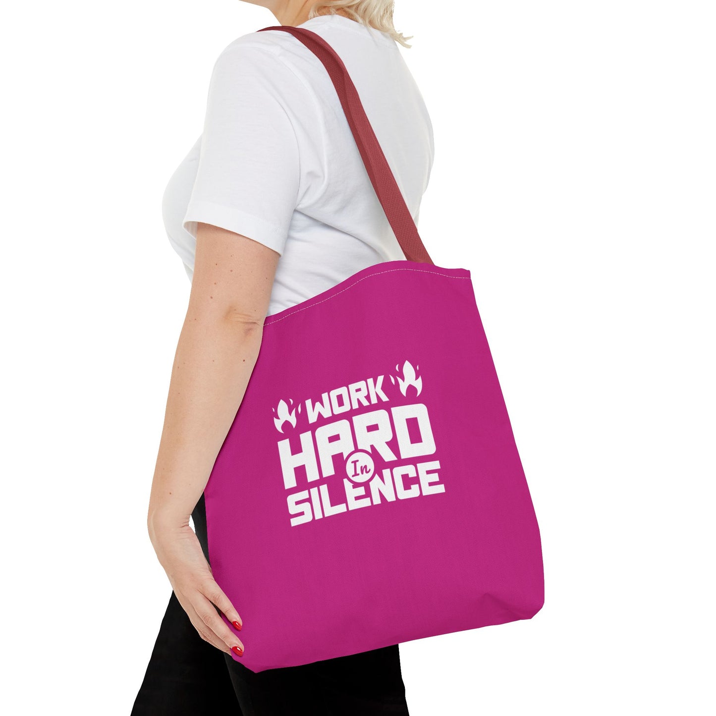 Work Hard In Silence Tote Bag (AOP)