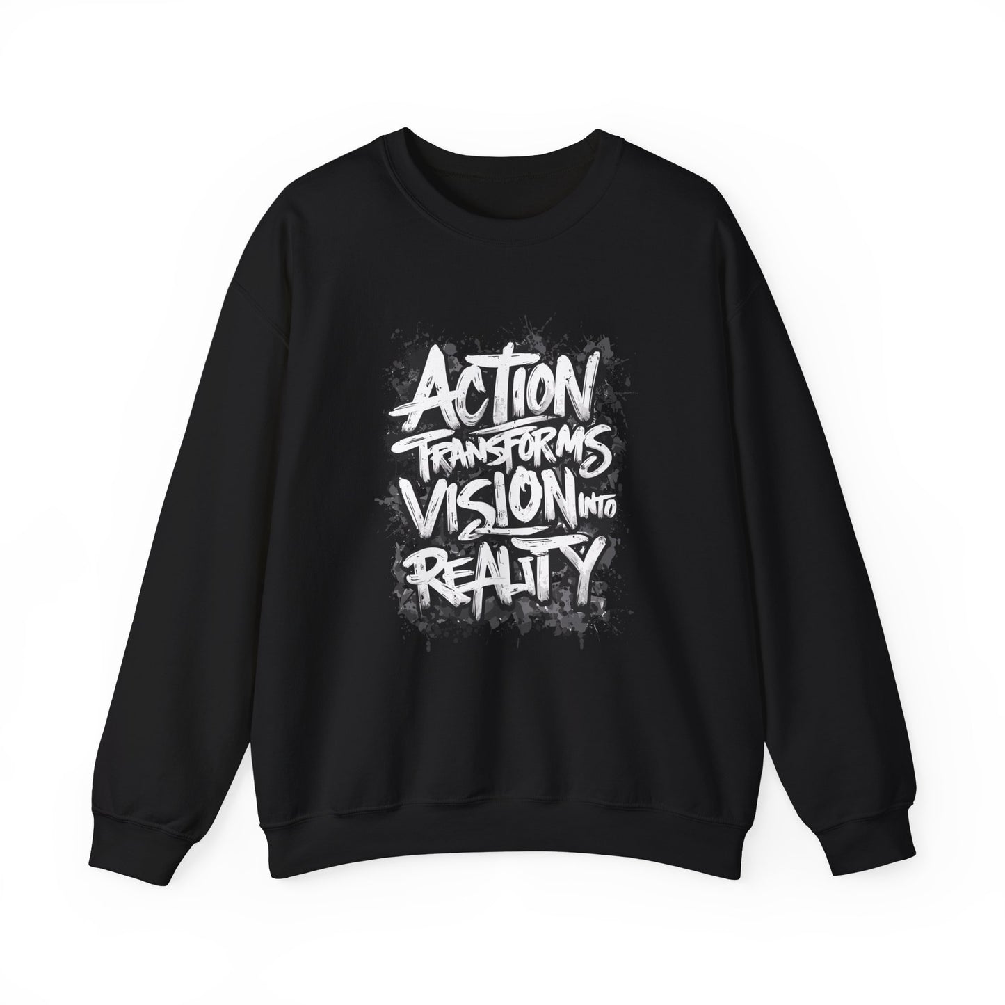 Action Transforms Vision Into Reality Unisex Heavy Blend™ Crewneck Sweatshirt