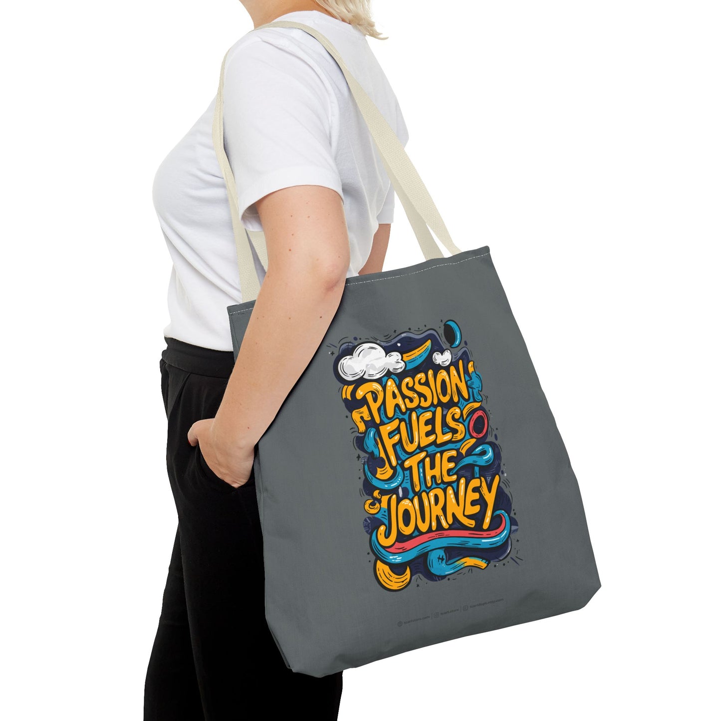 Passion Fuels The Journey Tote Bag (AOP)