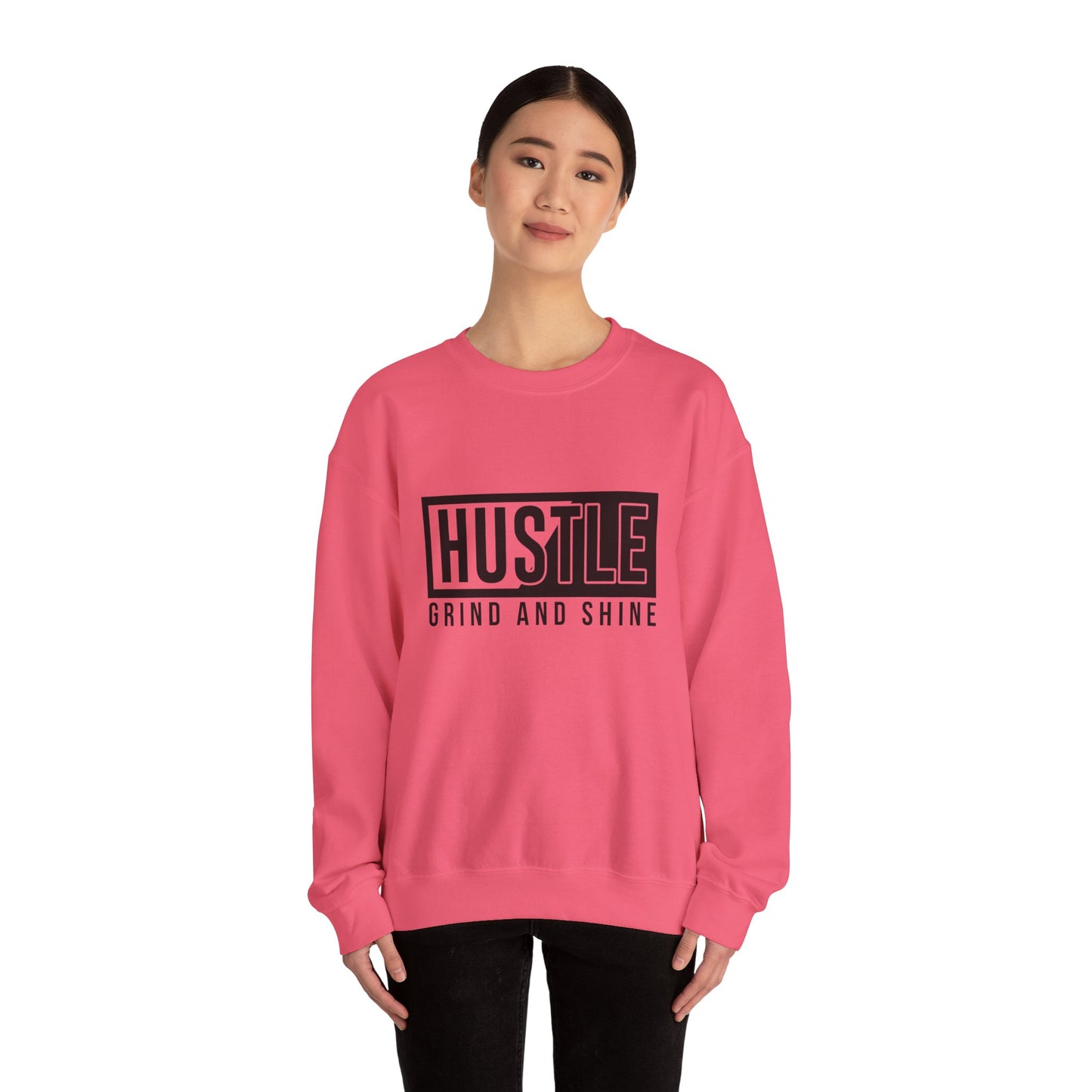 Hustle Grind And Shine Unisex Heavy Blend™ Crewneck Sweatshirt
