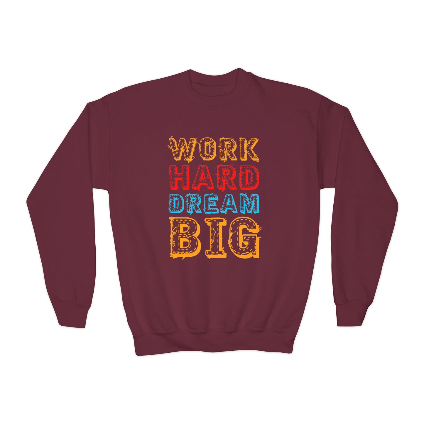 Work Hard Dream Big Youth Crewneck Sweatshirt