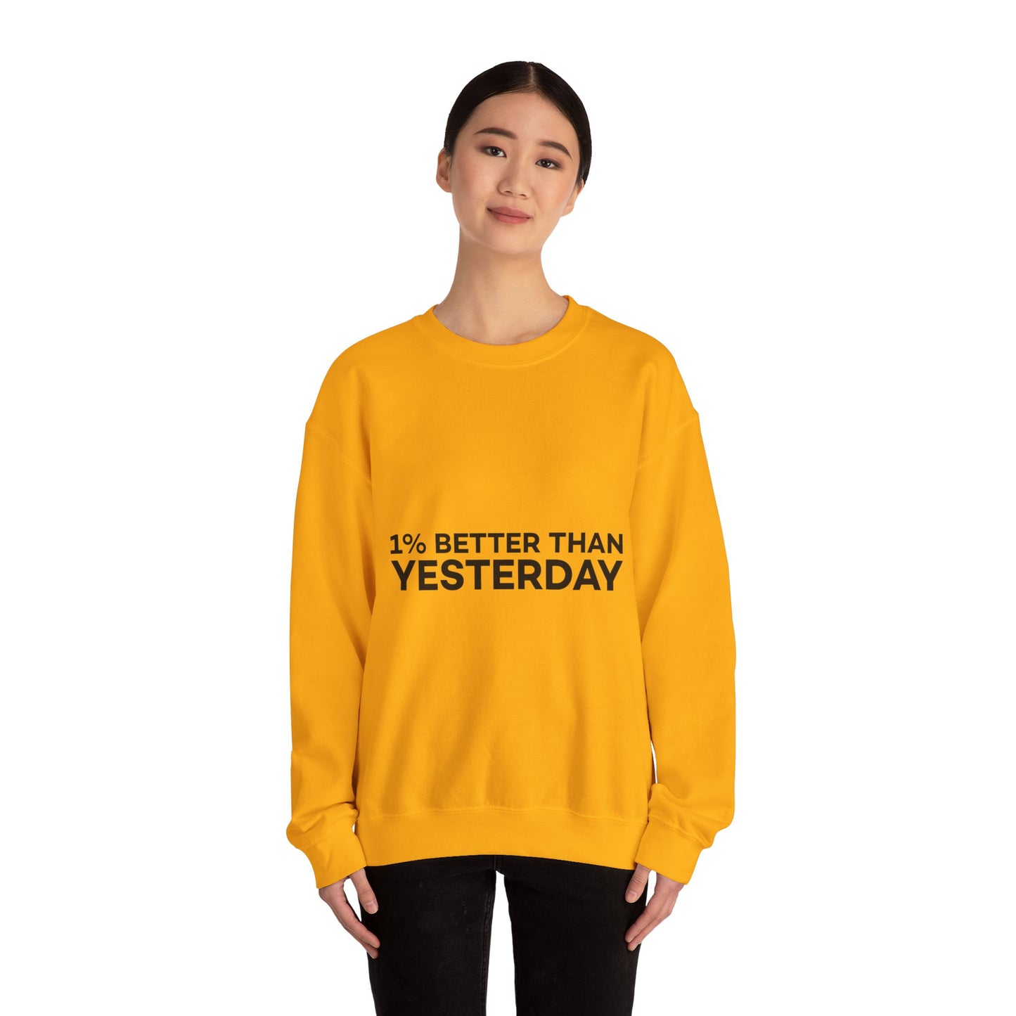 1% Better Than Yesterday Unisex Heavy Blend™ Crewneck Sweatshirt