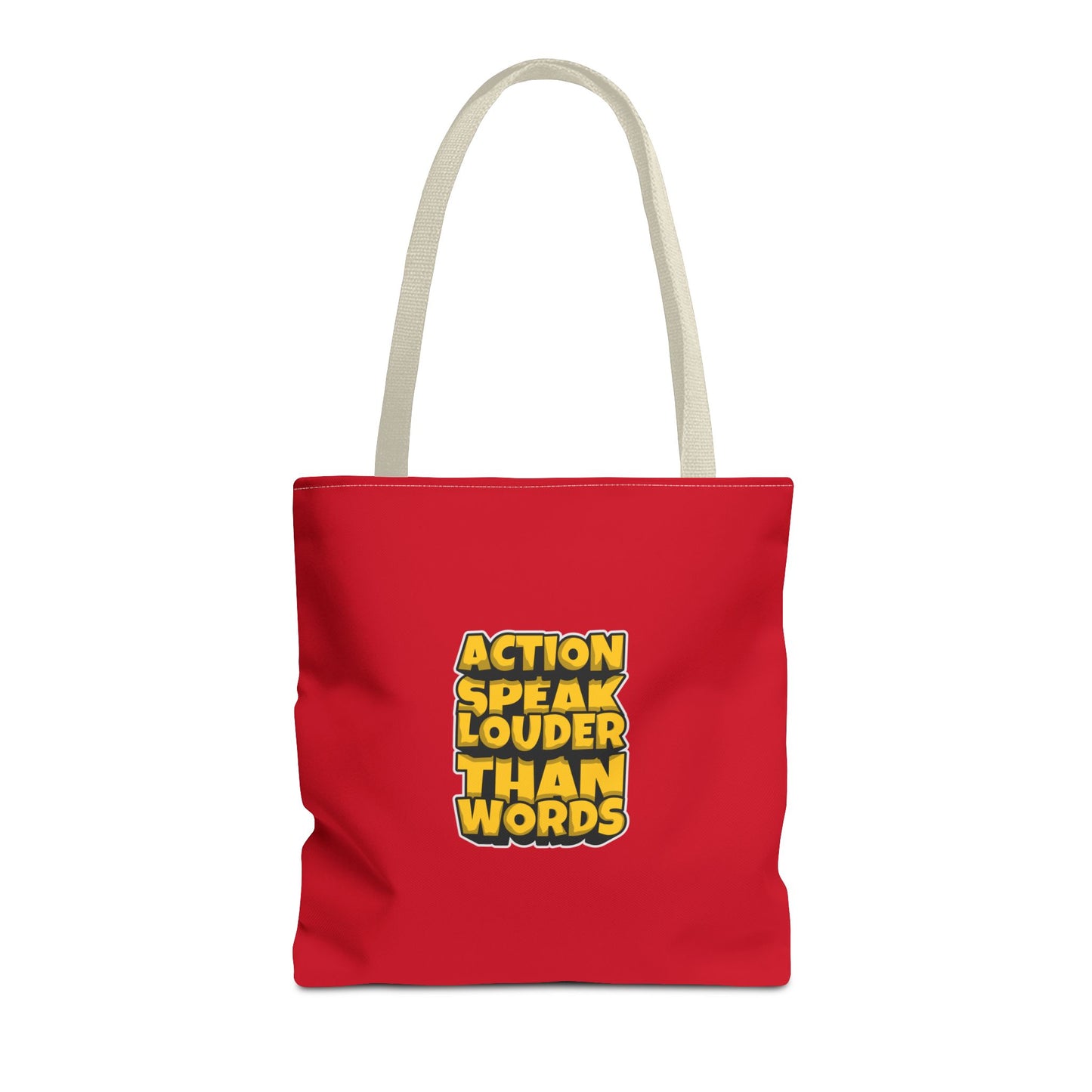 Action Speak Louder Than Words Tote Bag (AOP)