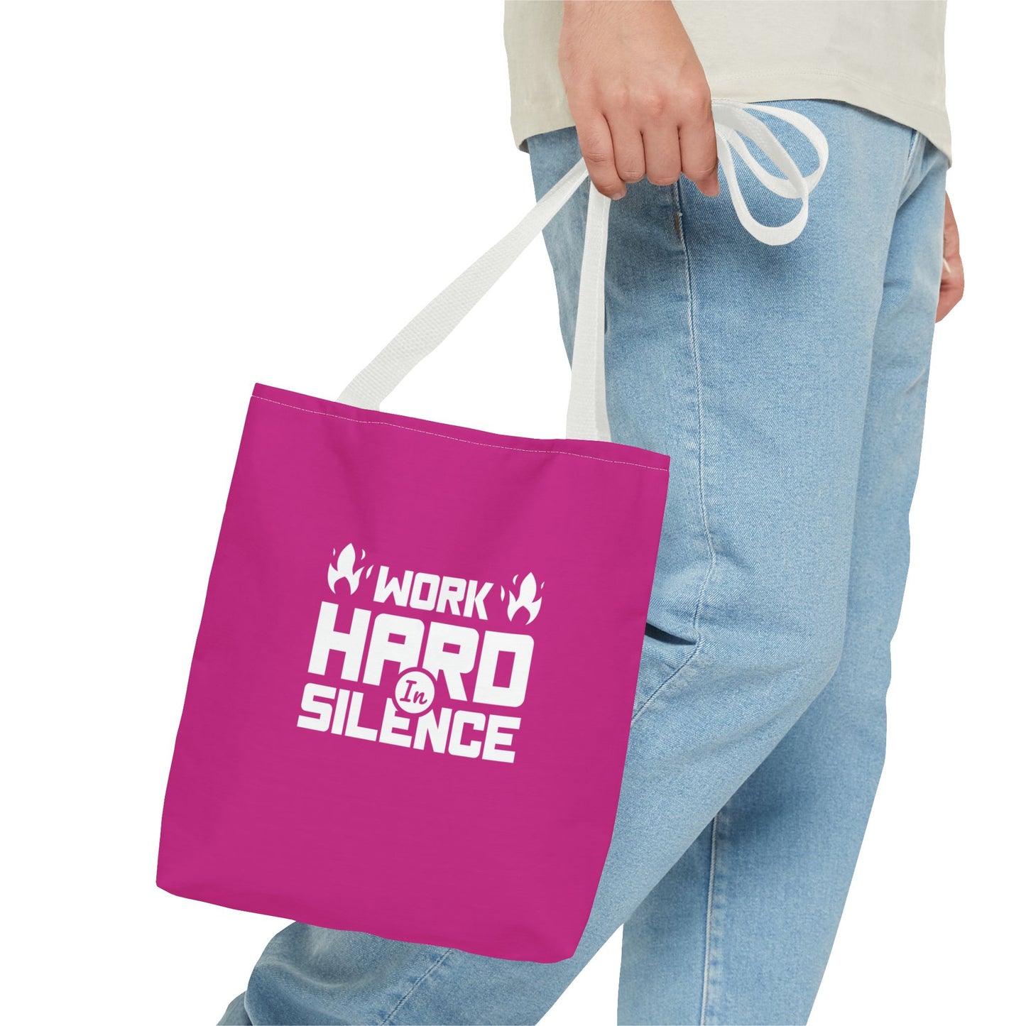 Work Hard In Silence Tote Bag (AOP)