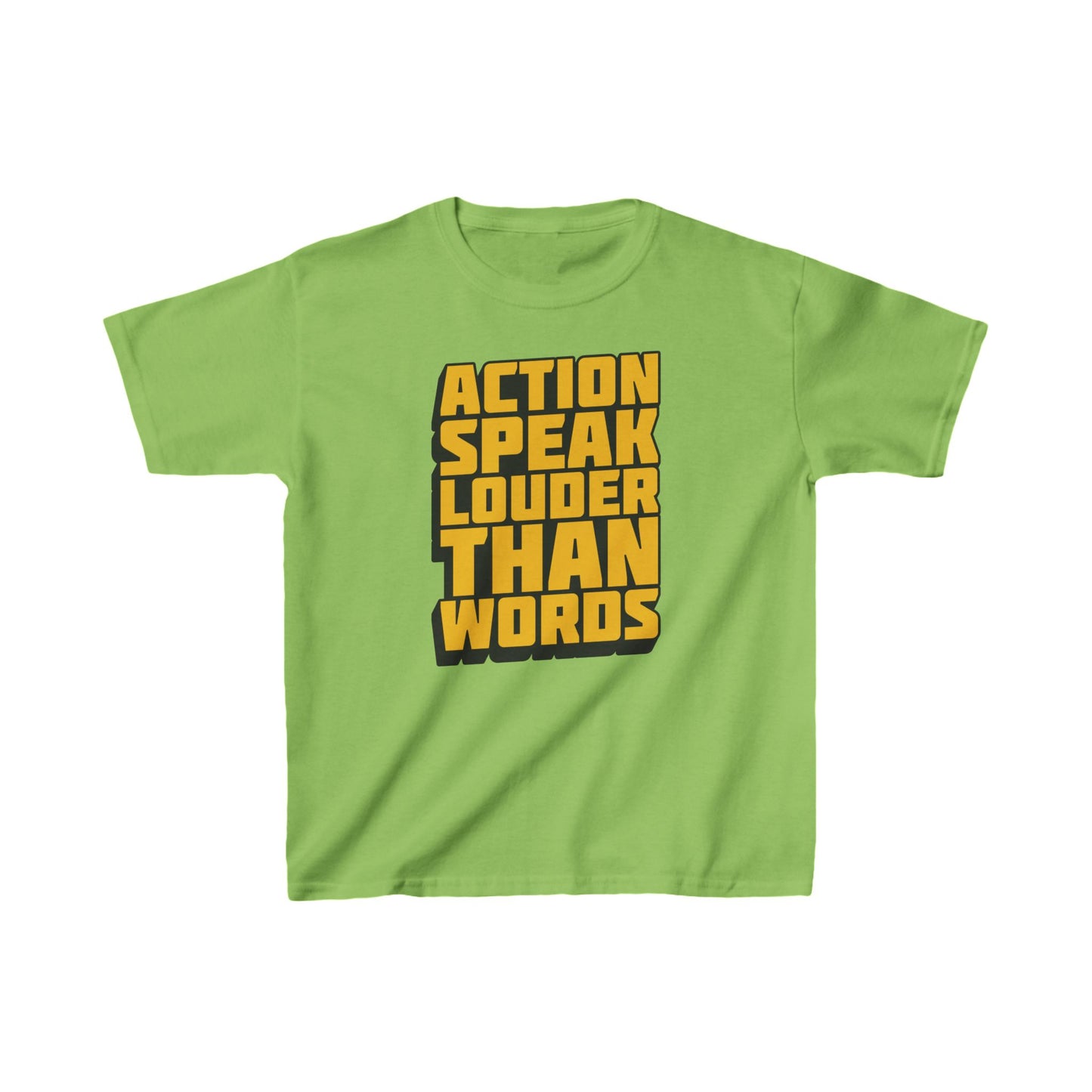 Action Speak Louder Than Words Kids Heavy Cotton™ Tee