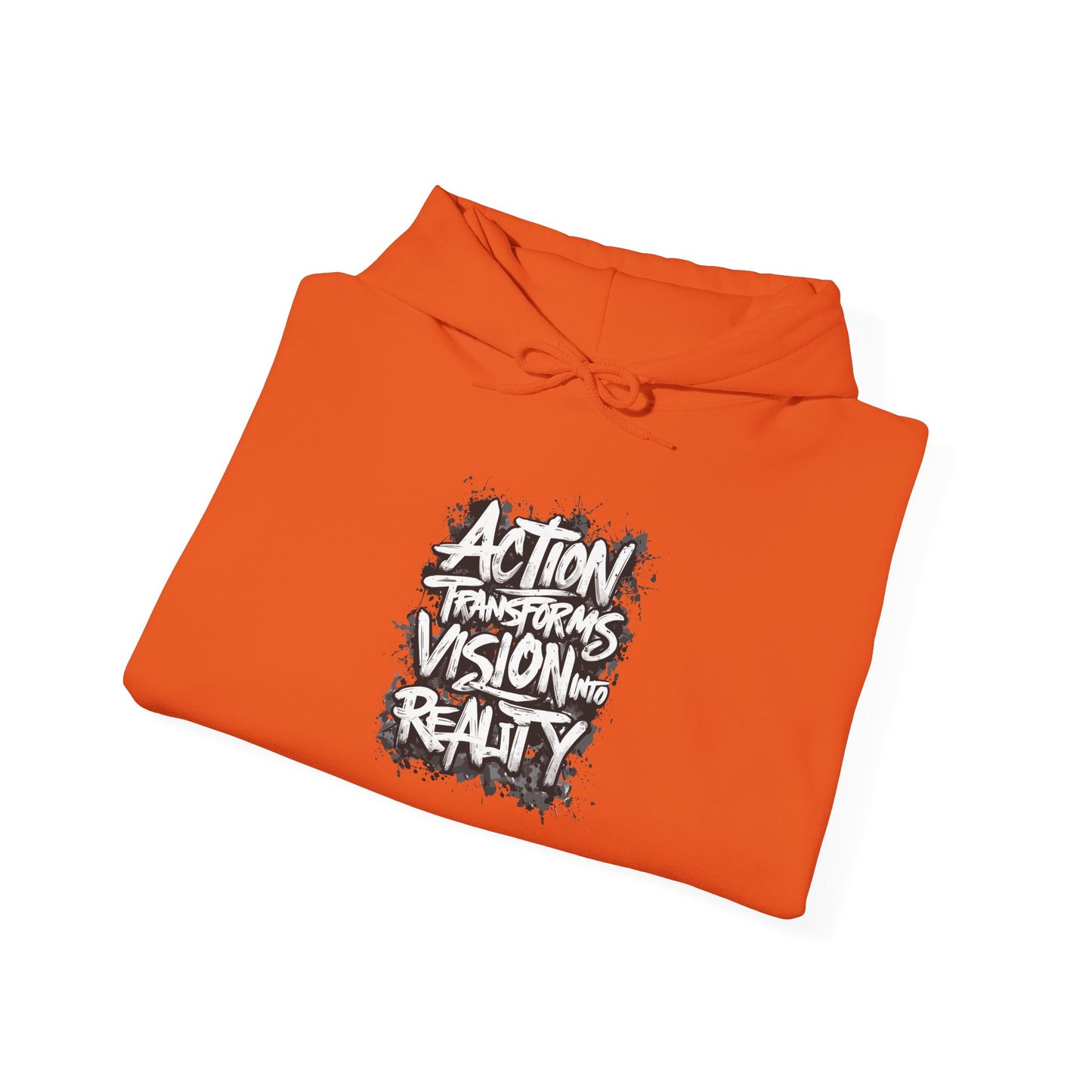 Action Transforms Vision Into Reality Unisex Heavy Blend™ Hooded Sweatshirt