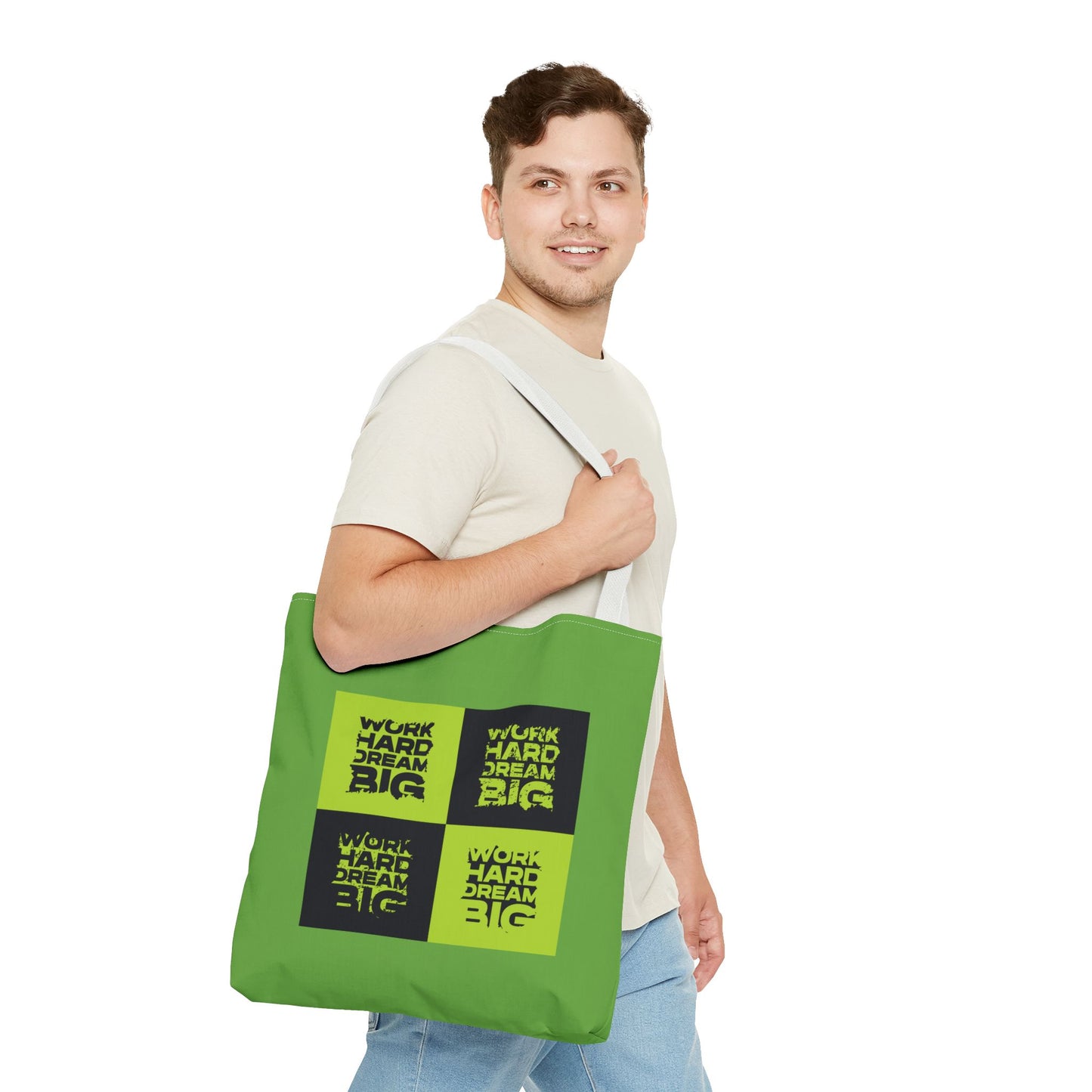 Work Hard Dream Big Tote Bag (AOP)