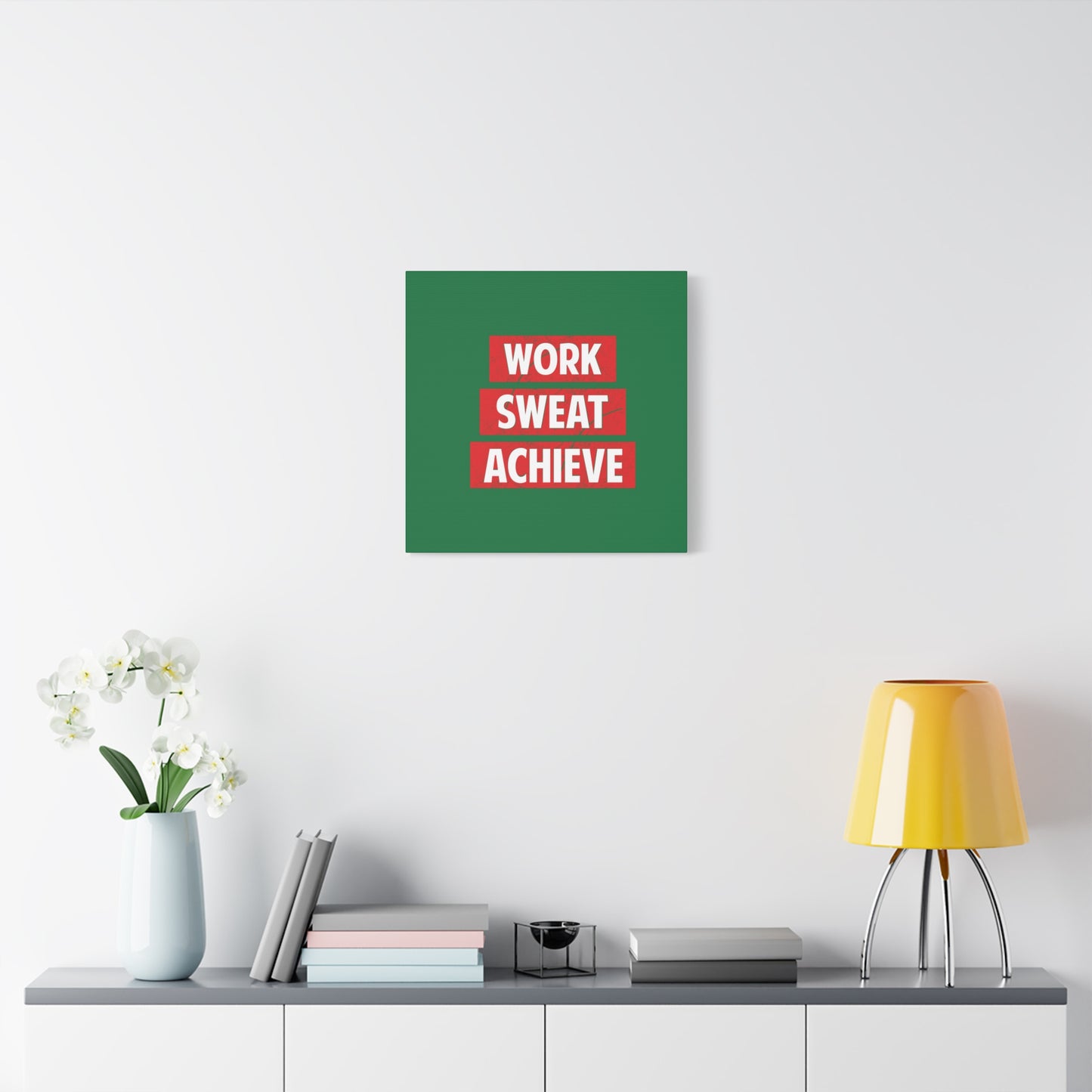 Work Sweat Achieve Matte Canvas, Stretched, 1.25"