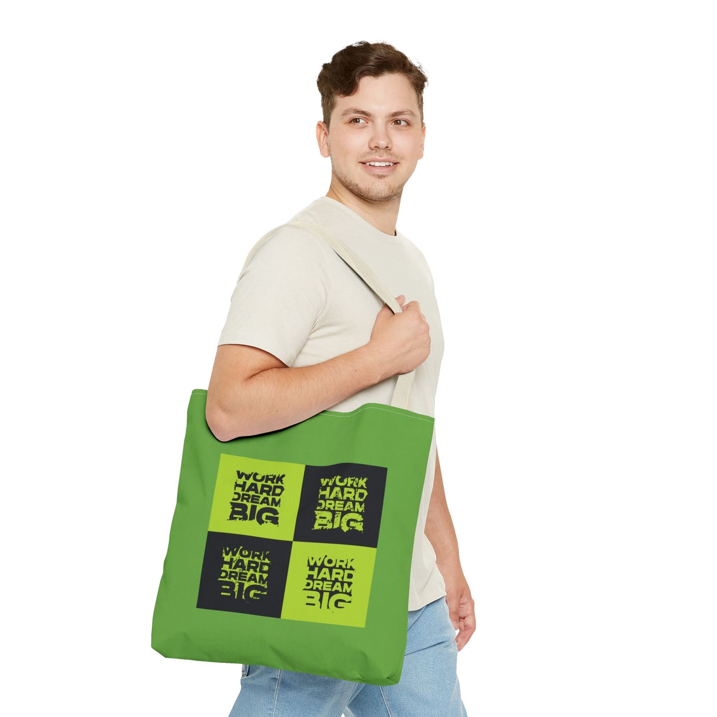 Work Hard Dream Big Tote Bag (AOP)