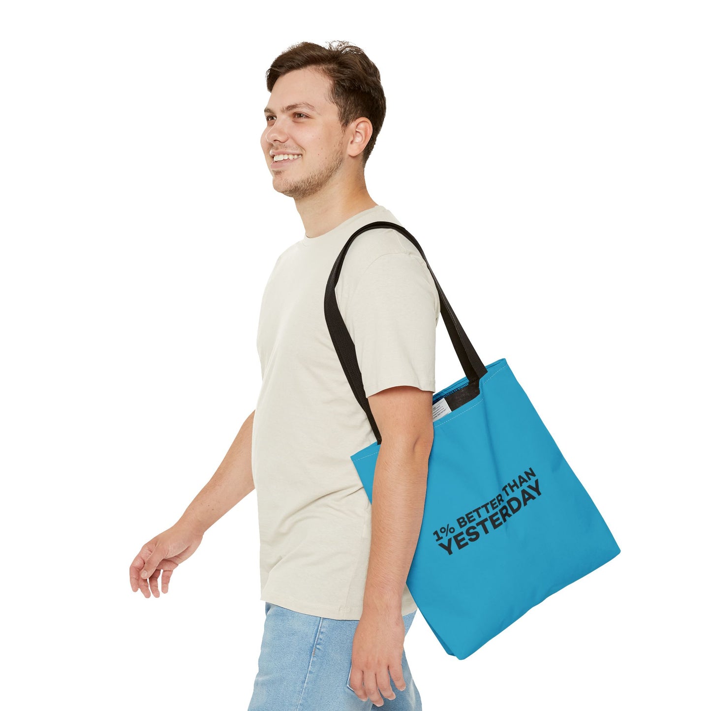 1% Better Than Yesterday Tote Bag (AOP)