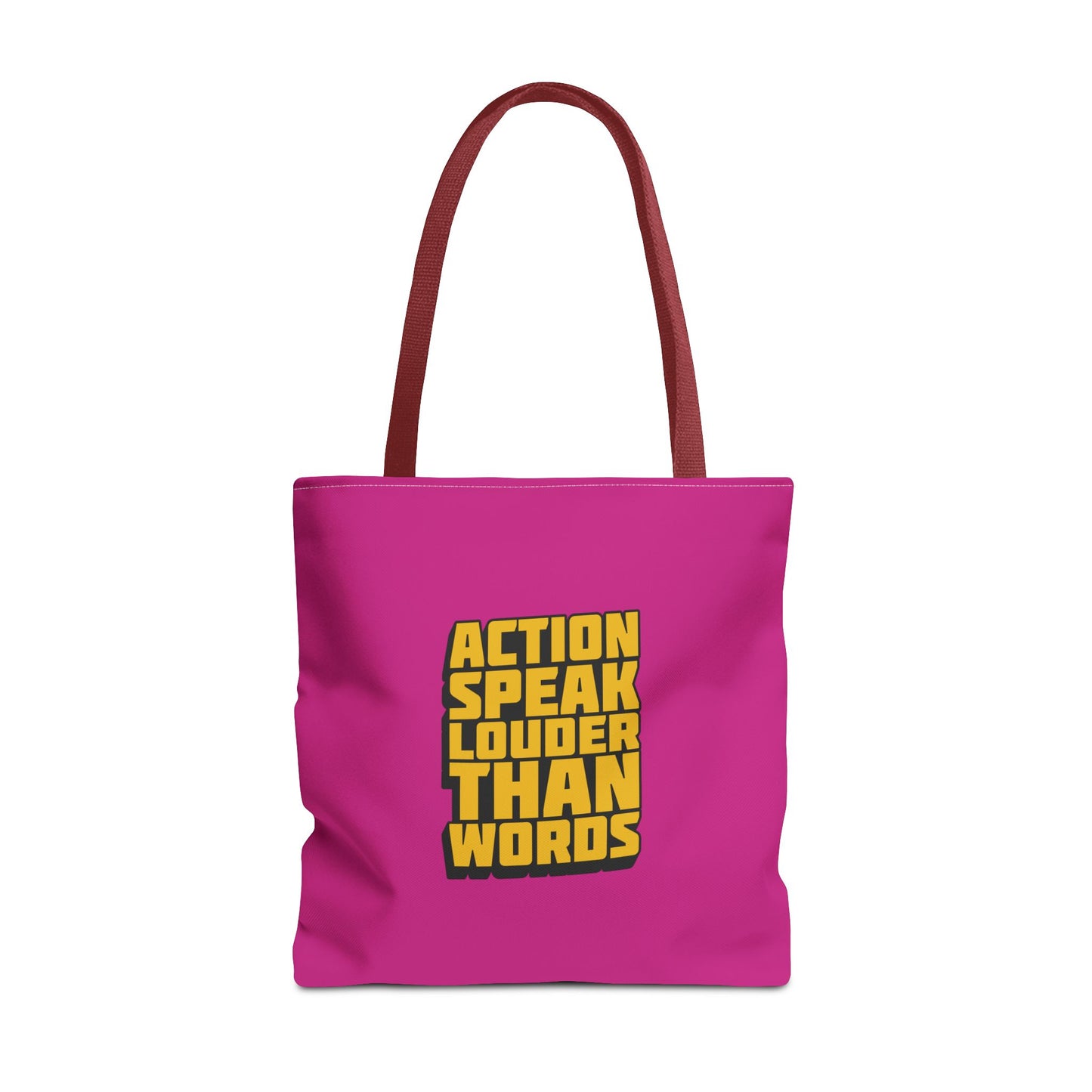 Action Speak Louder Than Words Tote Bag (AOP)