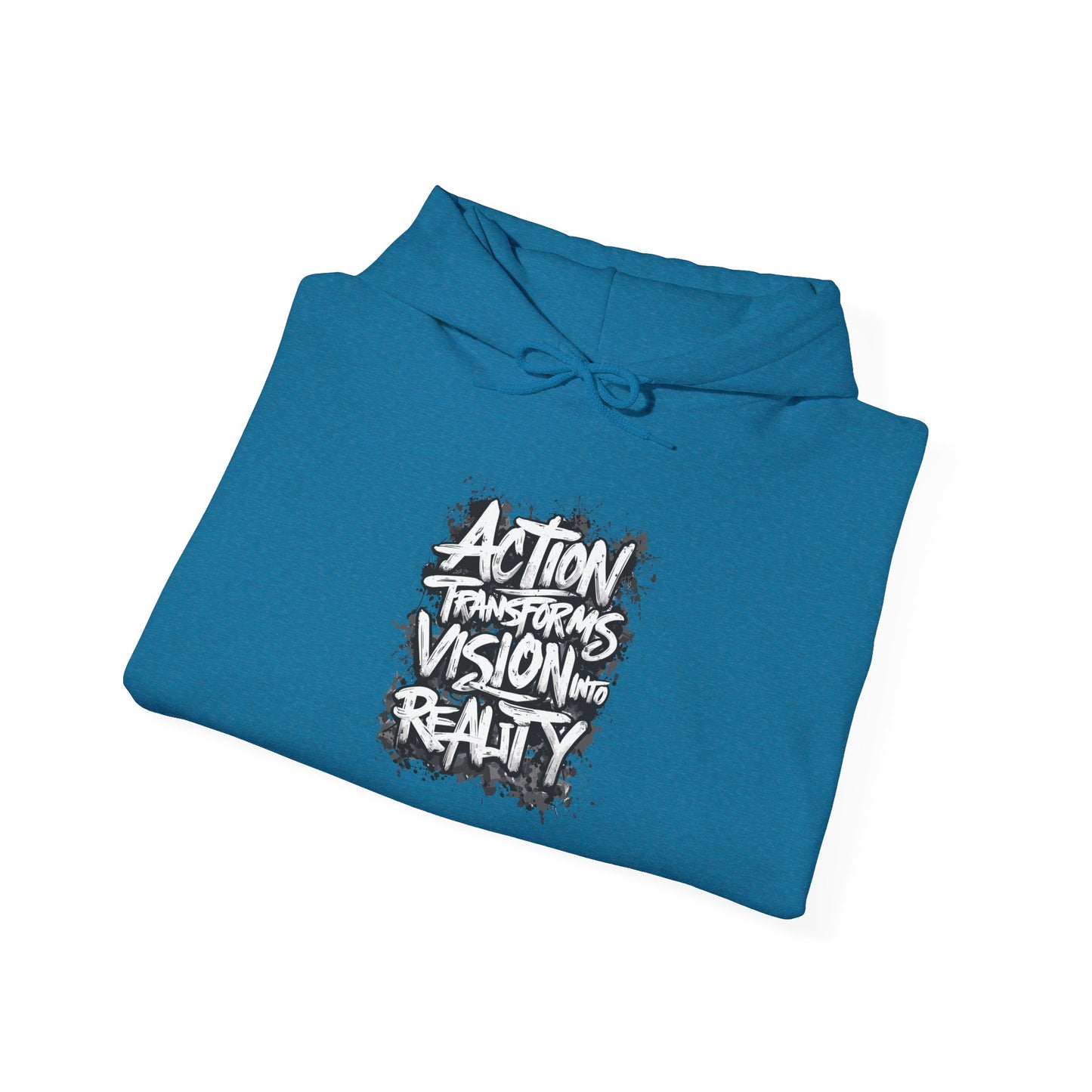 Action Transforms Vision Into Reality Unisex Heavy Blend™ Hooded Sweatshirt