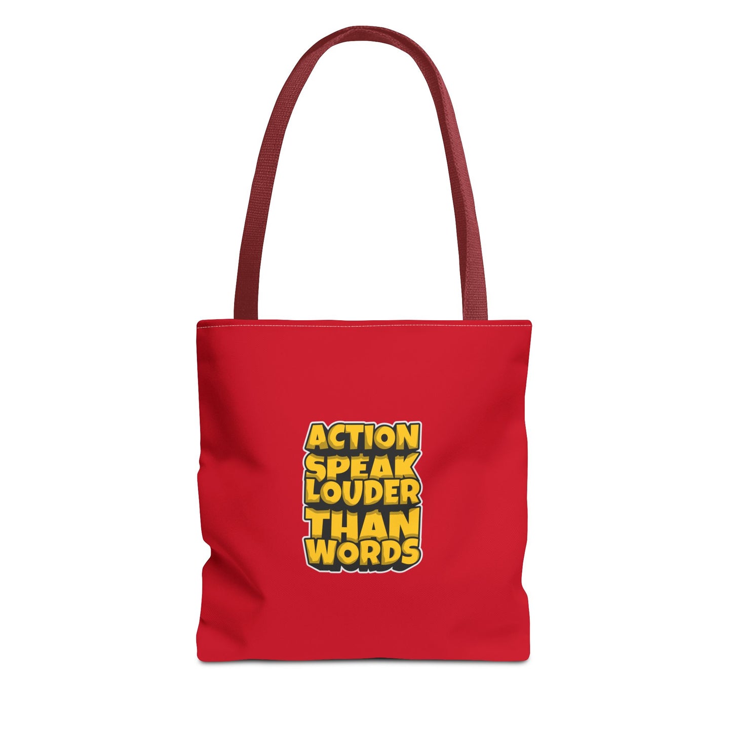 Action Speak Louder Than Words Tote Bag (AOP)
