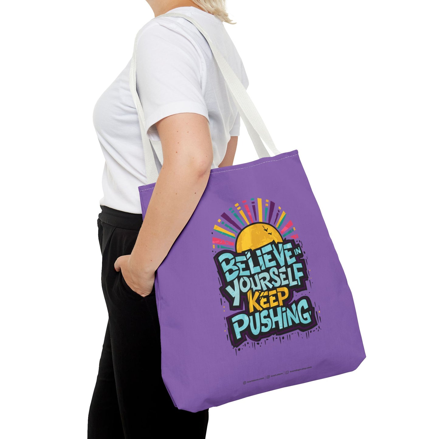 Believe In Yourself Keep Pushing Tote Bag (AOP)