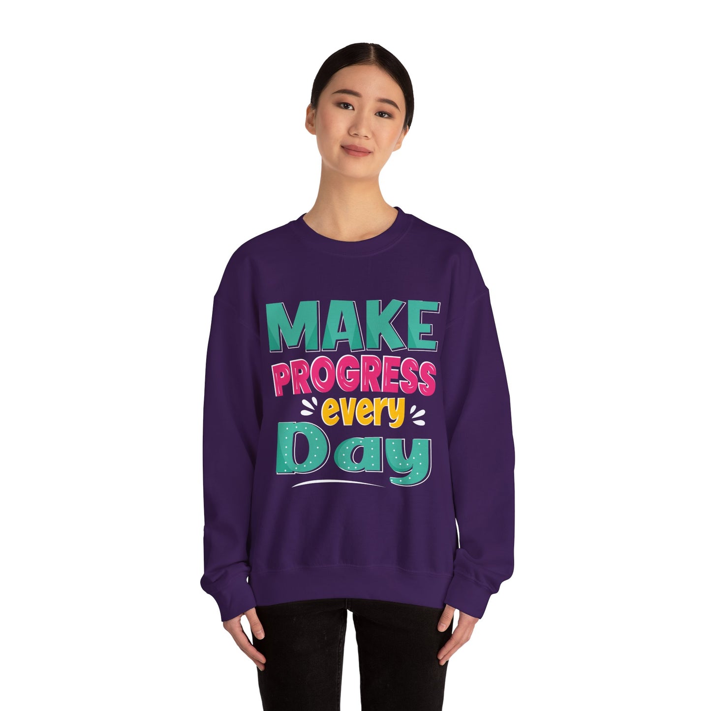 Make Progress Every Day Unisex Heavy Blend™ Crewneck Sweatshirt