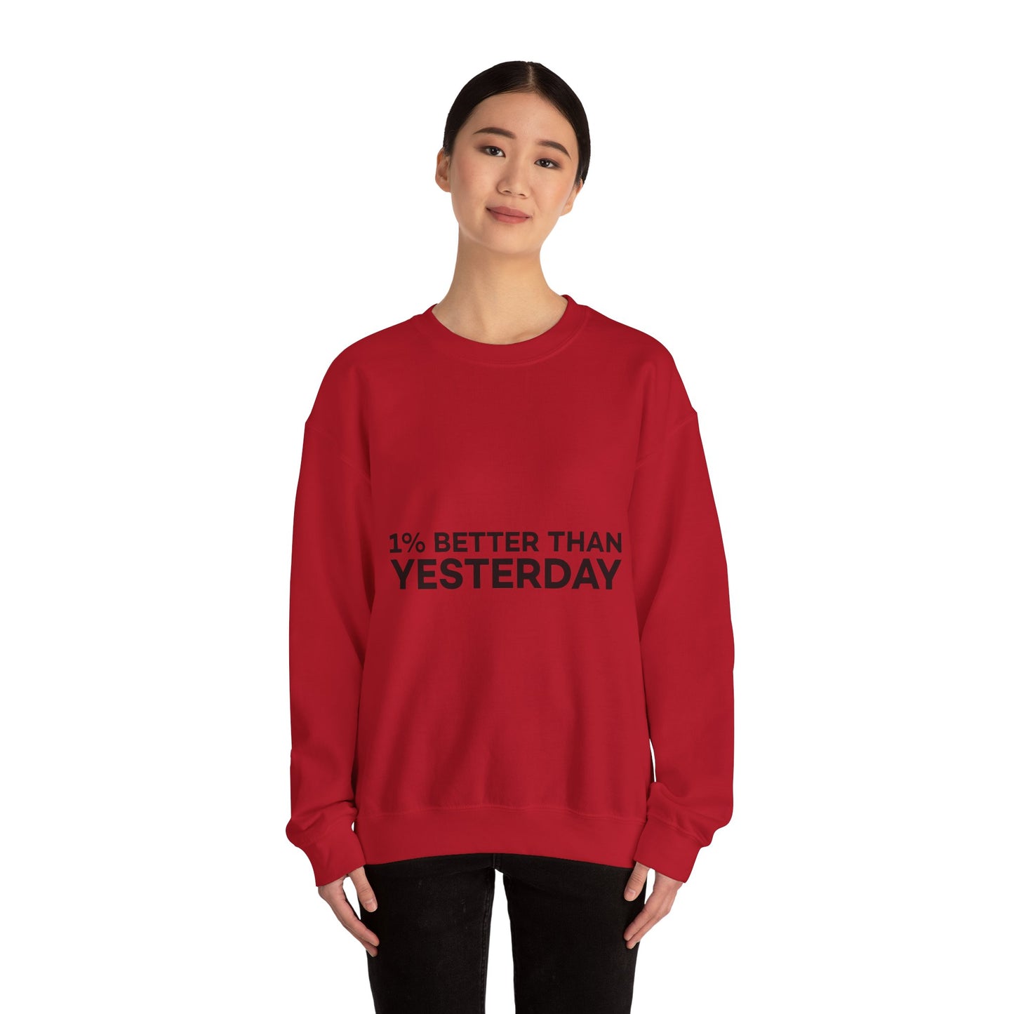 1% Better Than Yesterday Unisex Heavy Blend™ Crewneck Sweatshirt