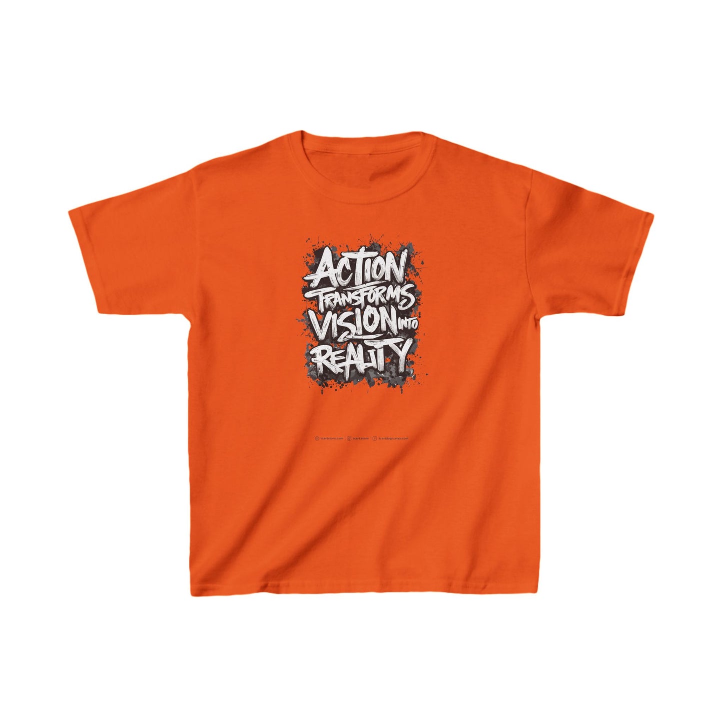 Action Transforms Vision Into Reality Kids Heavy Cotton™ Tee