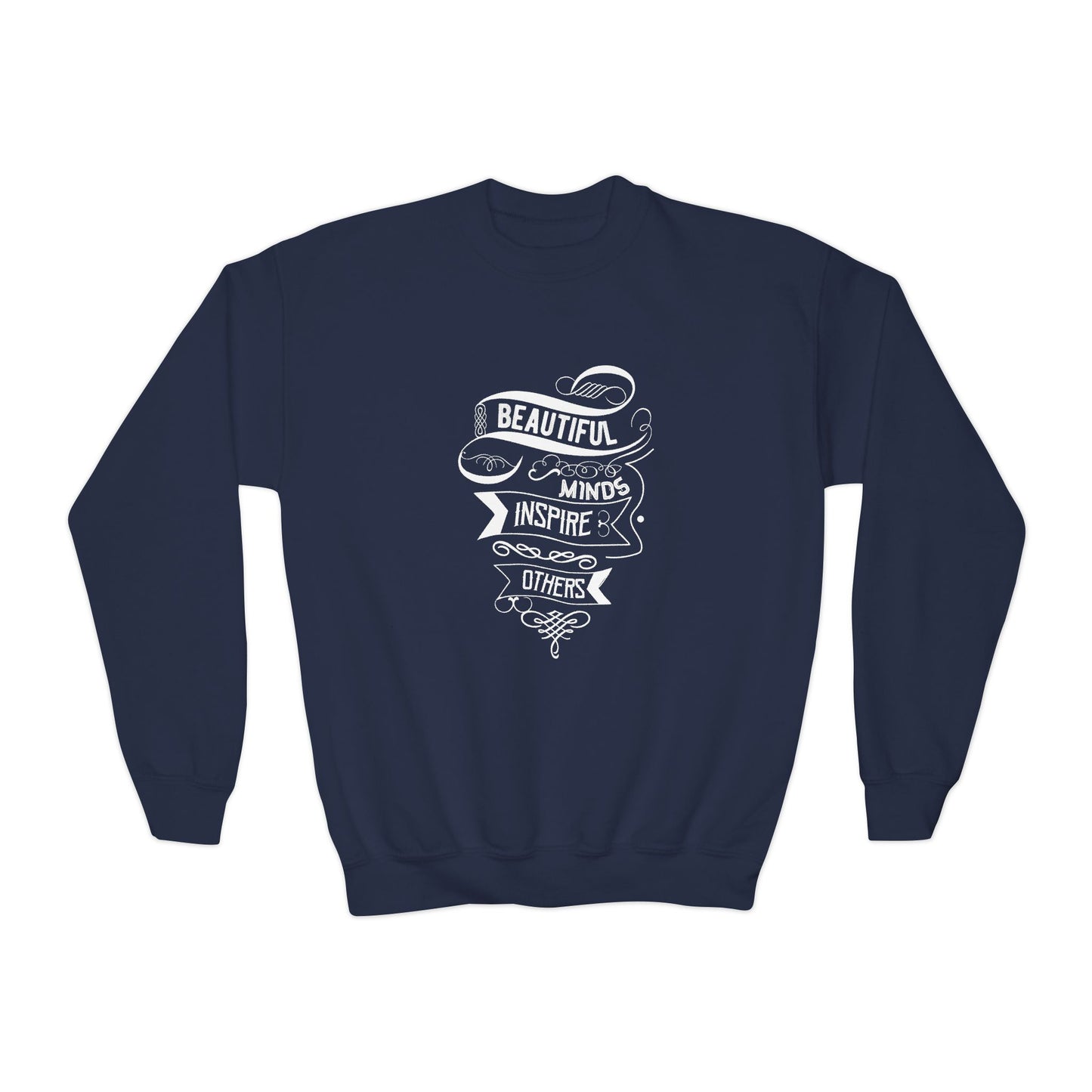 Beautiful Mind Inspire Others Youth Crewneck Sweatshirt