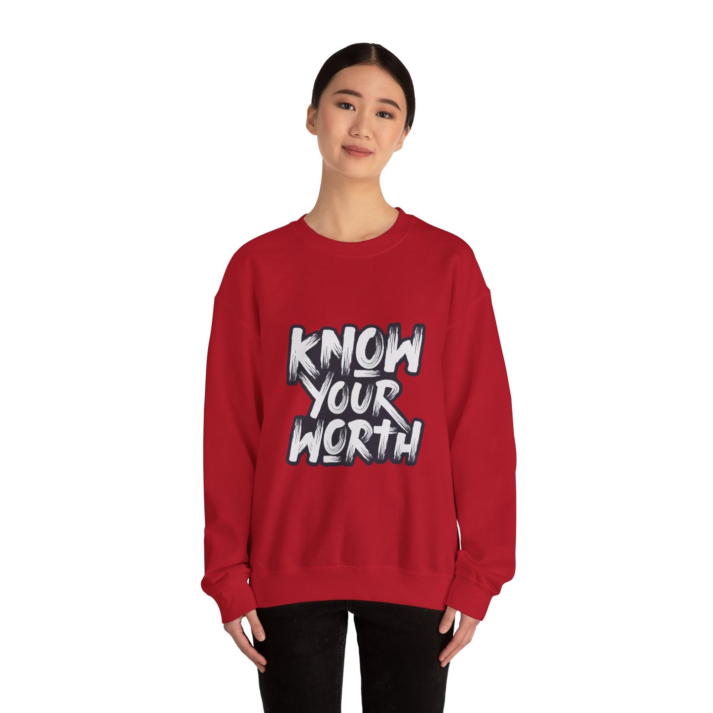 Know Your Worth Unisex Heavy Blend™ Crewneck Sweatshirt