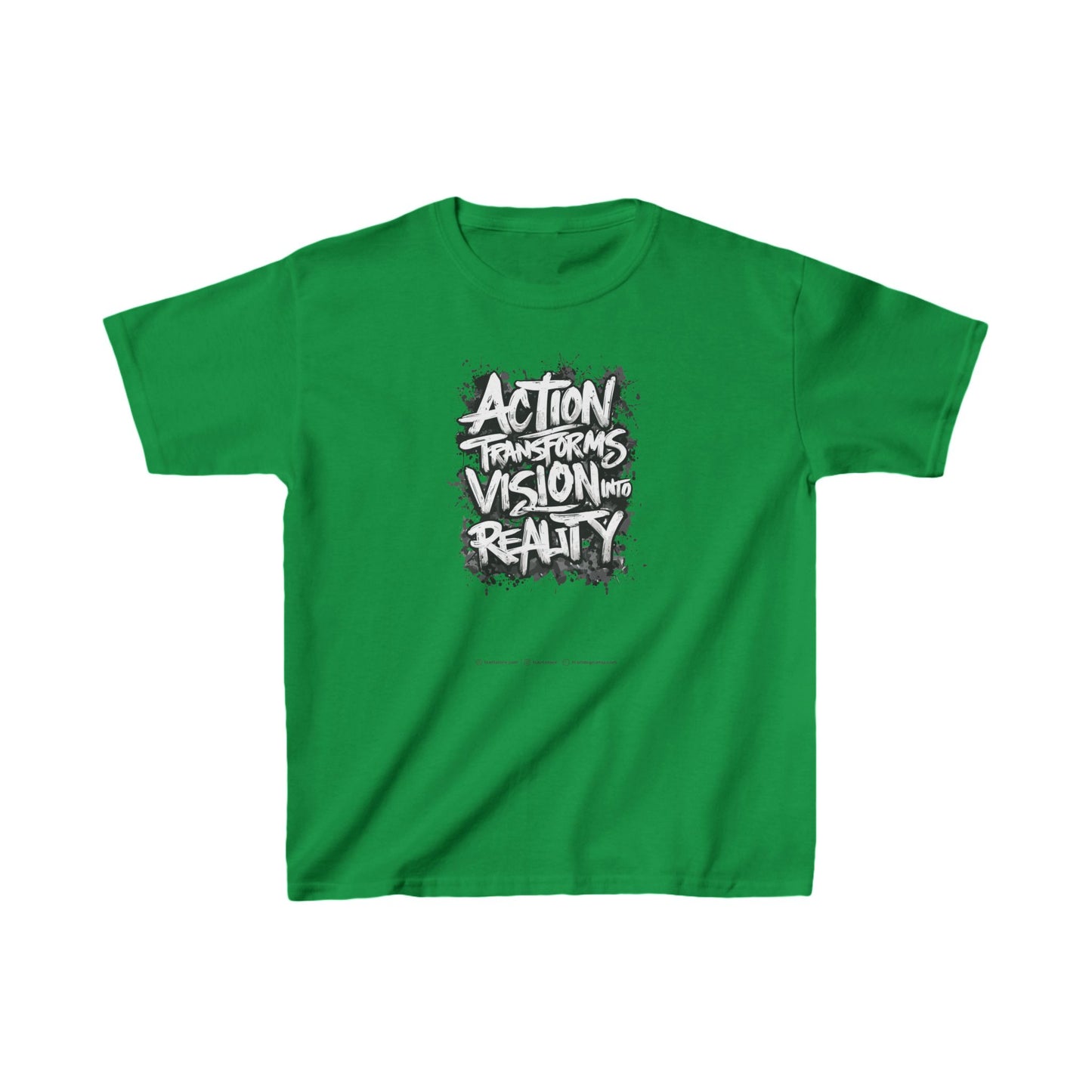 Action Transforms Vision Into Reality Kids Heavy Cotton™ Tee