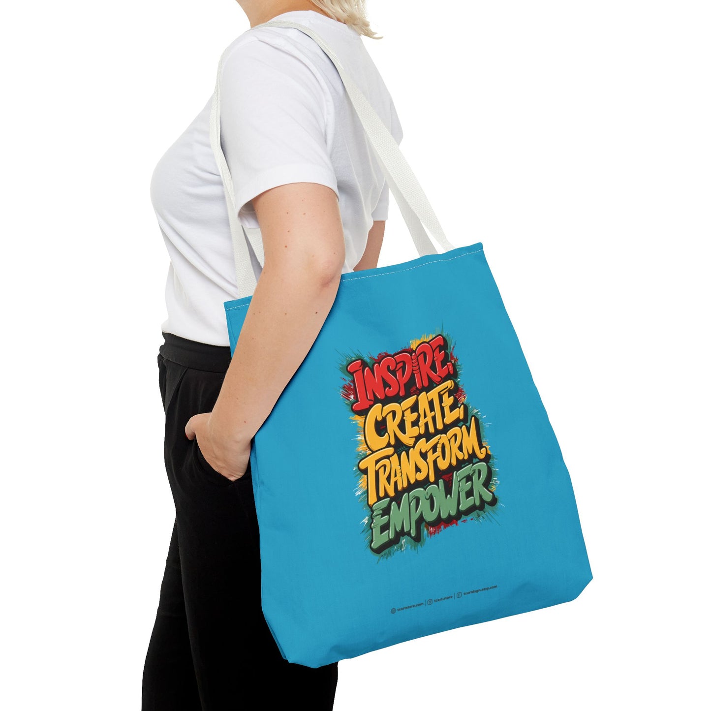 Inspire Create Transform Empower Tote Bag (AOP)