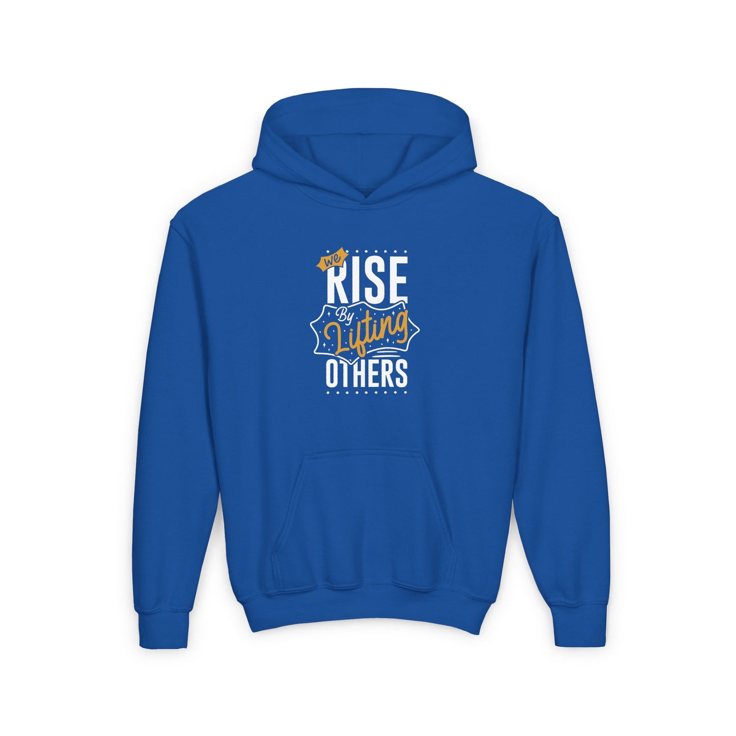 We Rise By Lifting Others Youth Heavy Blend Hooded Sweatshirt