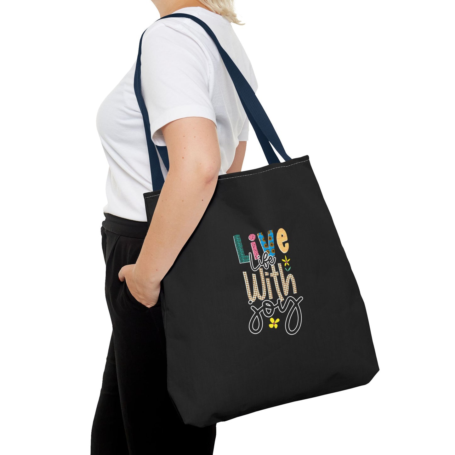 Live Life With Joy Tote Bag (AOP)