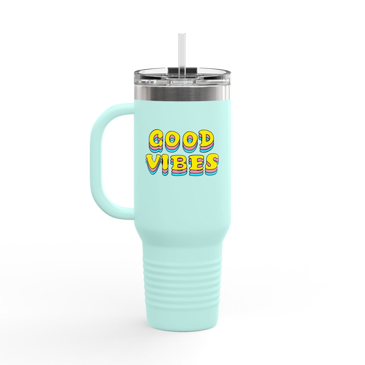 Good Vibes Insulated Travel Mug, 40oz