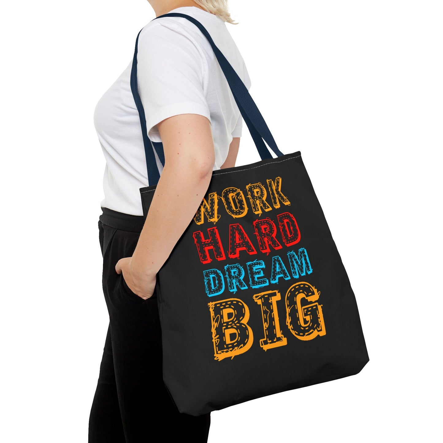 Work Hard Dream Big Tote Bag (AOP)