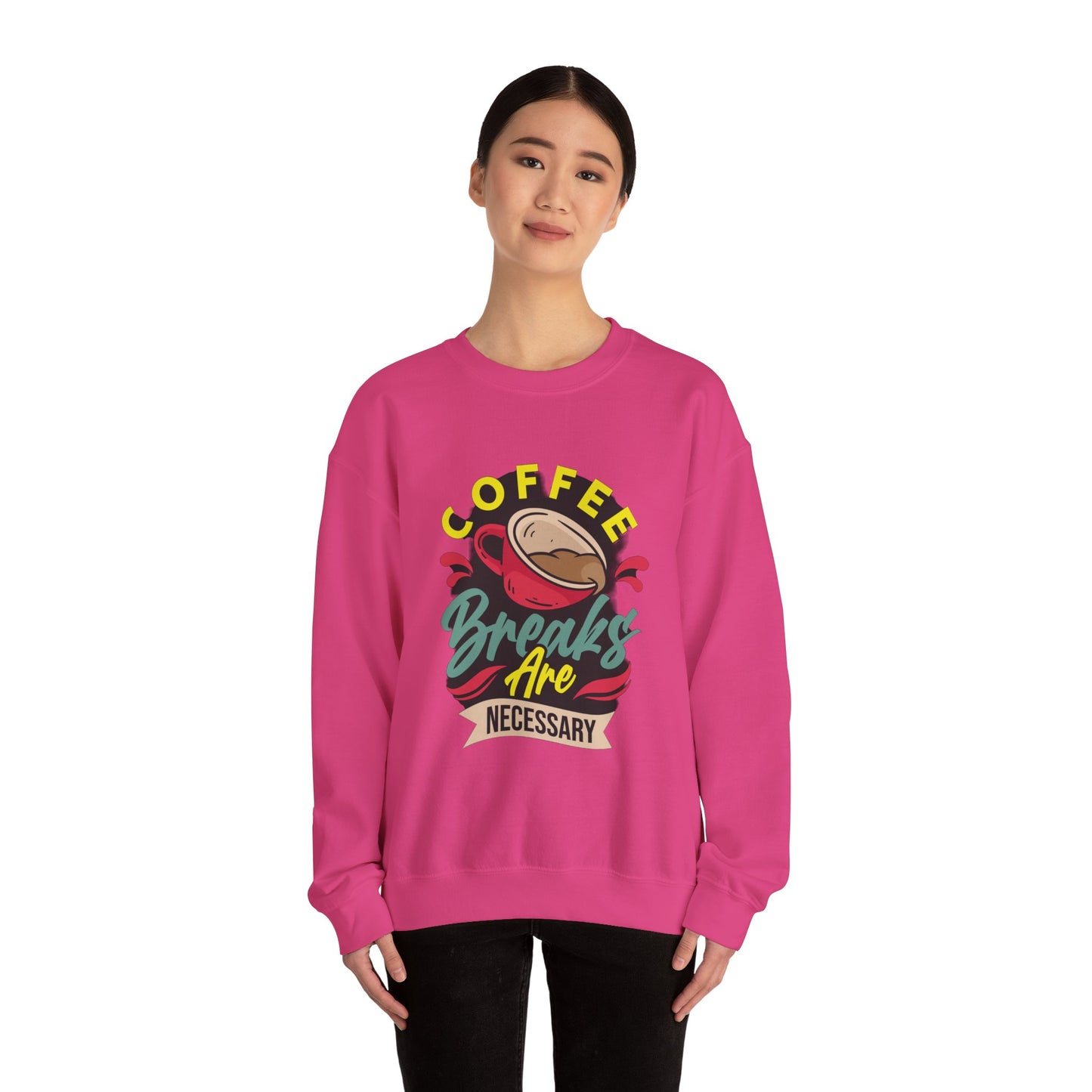 Coffee Breaks Are Necessary Unisex Heavy Blend™ Crewneck Sweatshirt