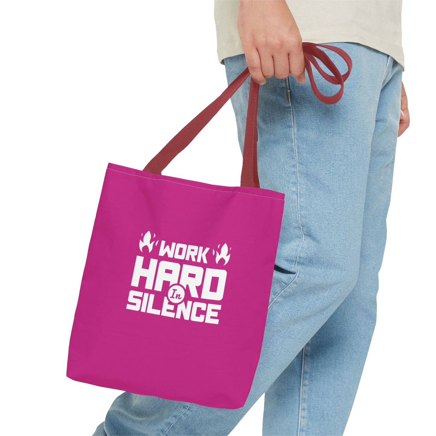 Work Hard In Silence Tote Bag (AOP)