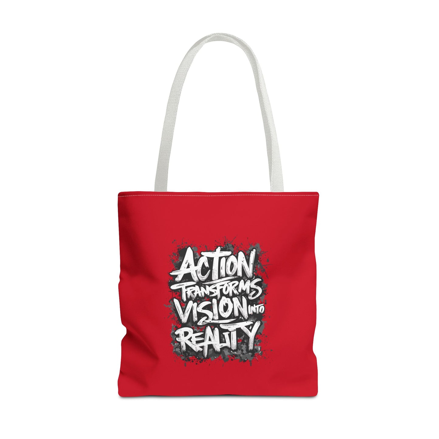 Action Transforms Vision Into Reality Tote Bag (AOP)