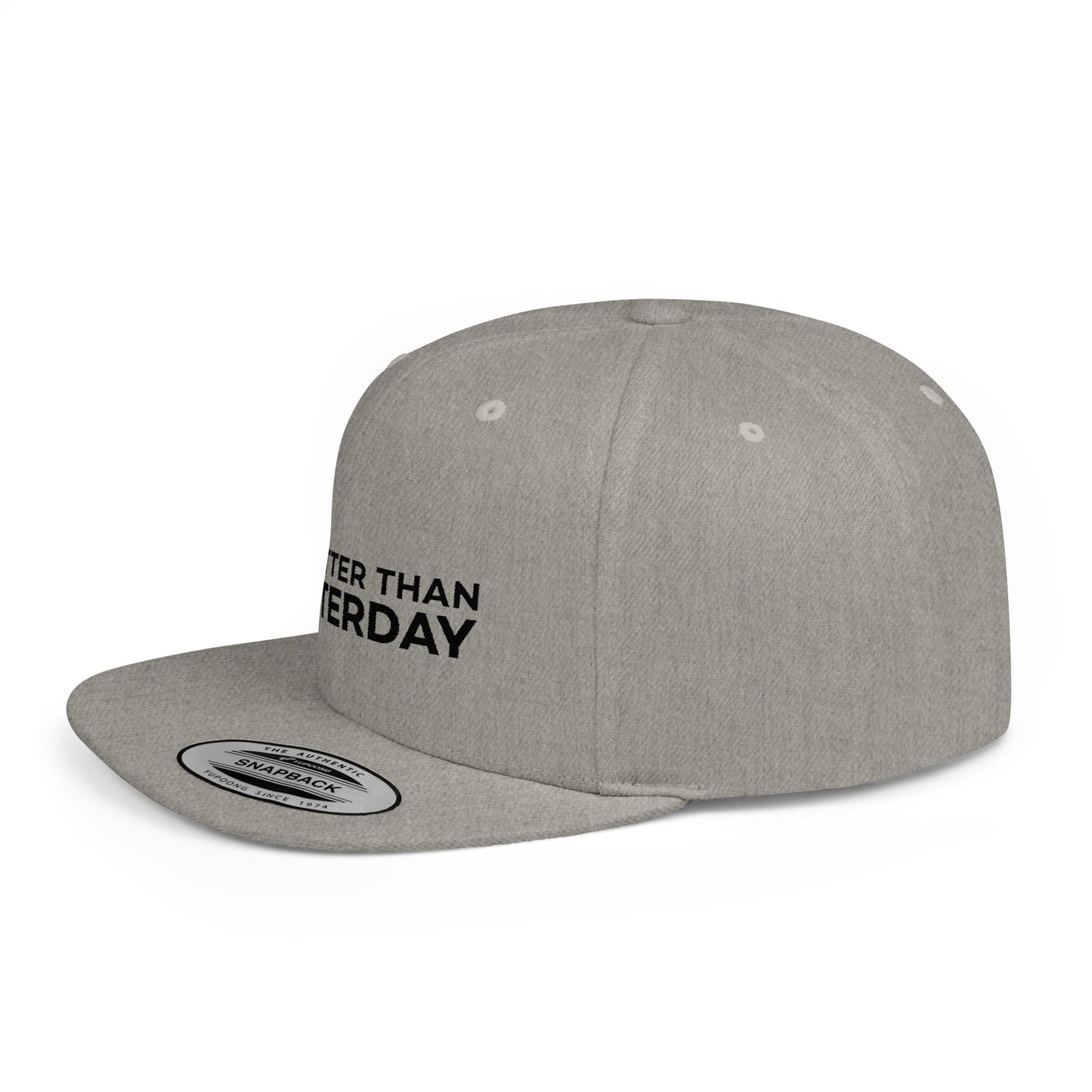 1% Better Than Yesterday Flat Bill Snapback