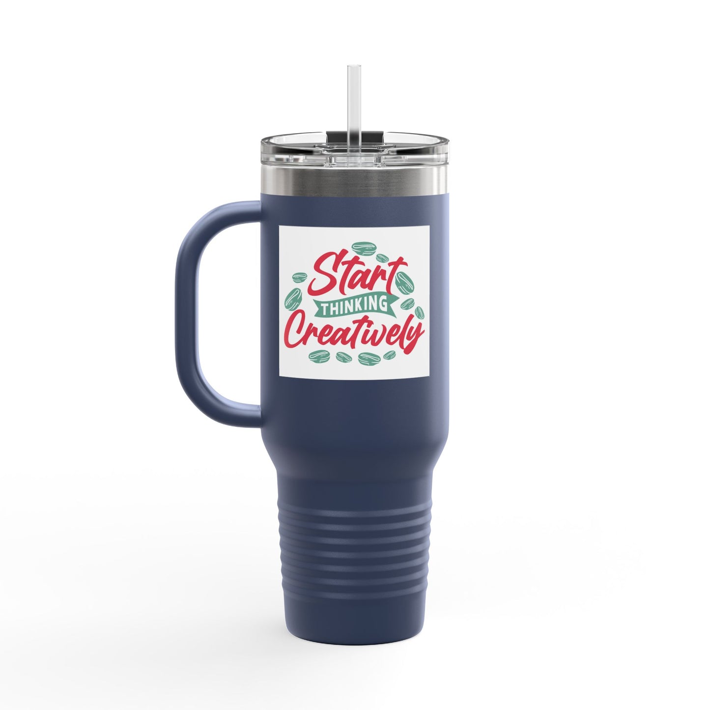 Start Thinking Insulated Travel Mug, 40oz
