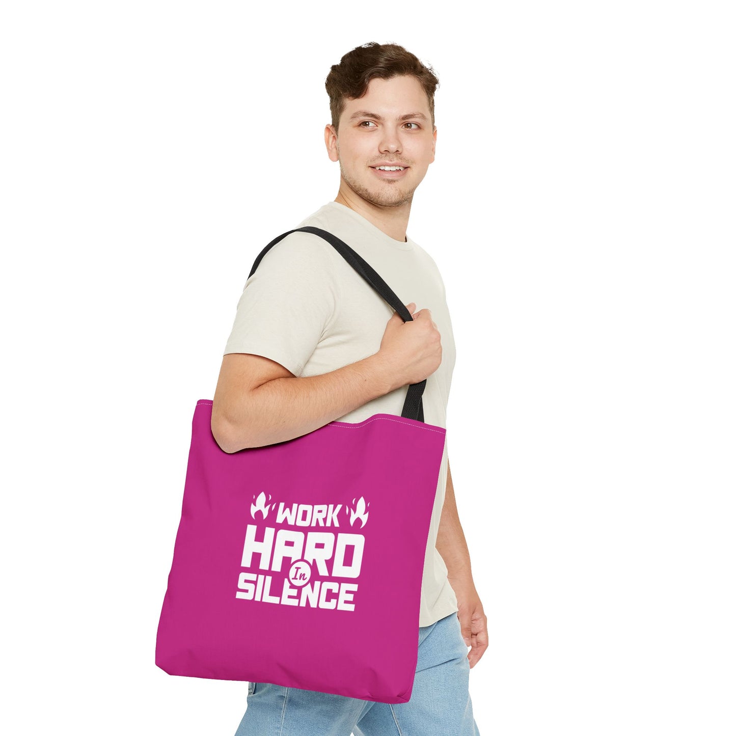 Work Hard In Silence Tote Bag (AOP)