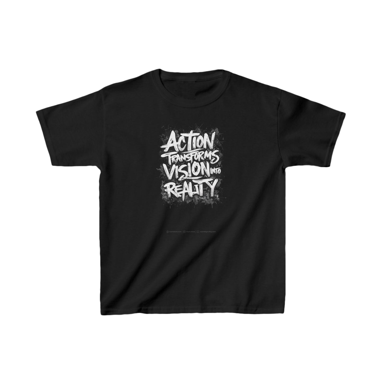 Action Transforms Vision Into Reality Kids Heavy Cotton™ Tee