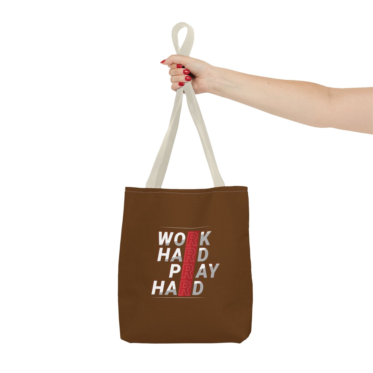 Work Hard Pray Hard Tote Bag (AOP)