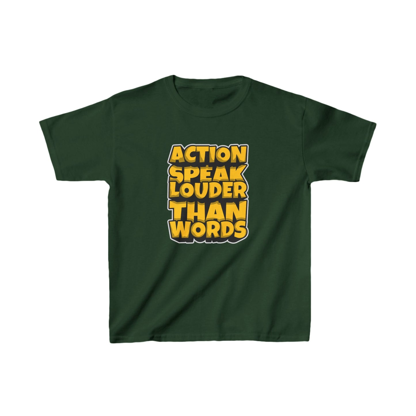 Action Speak Louder Than Words Kids Heavy Cotton™ Tee
