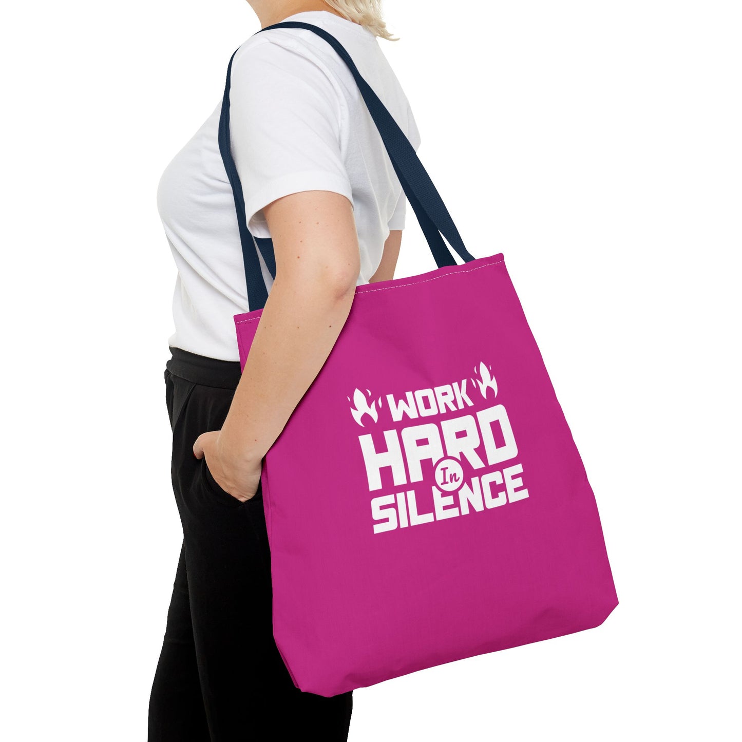 Work Hard In Silence Tote Bag (AOP)