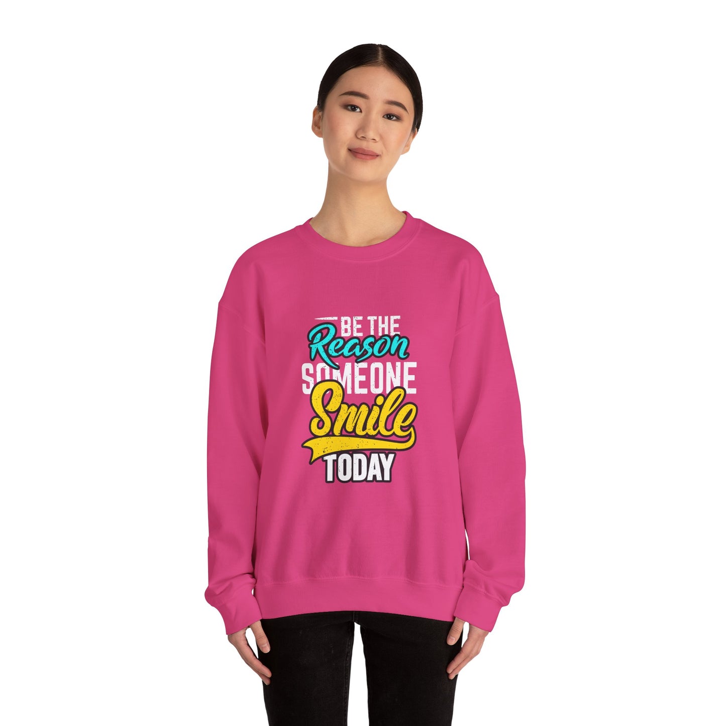 Be The Reason Someone Smile Today Unisex Heavy Blend™ Crewneck Sweatshirt