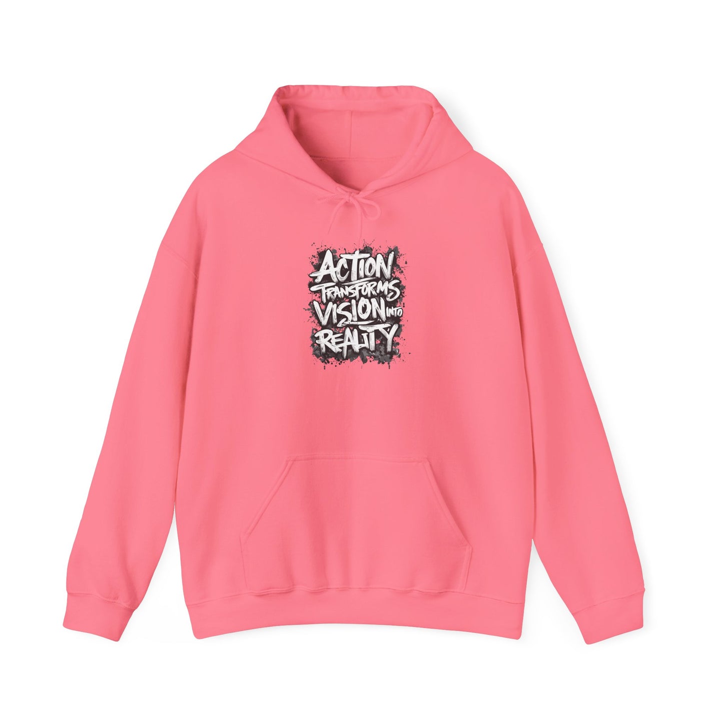 Action Transforms Vision Into Reality Unisex Heavy Blend™ Hooded Sweatshirt