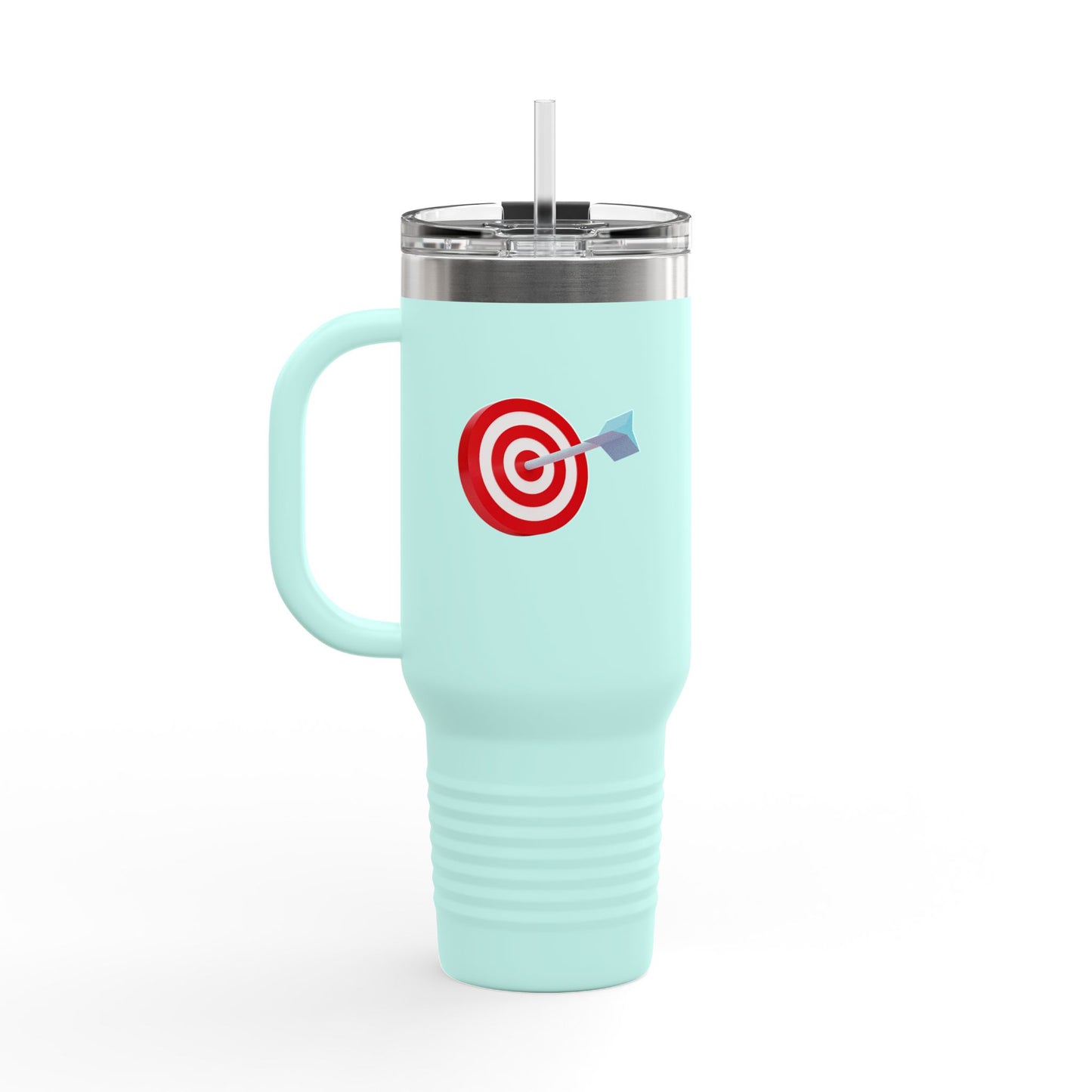 3d Render Arroe Hit The Center Of Target Or Goal Of Success Insulated Travel Mug, 40oz