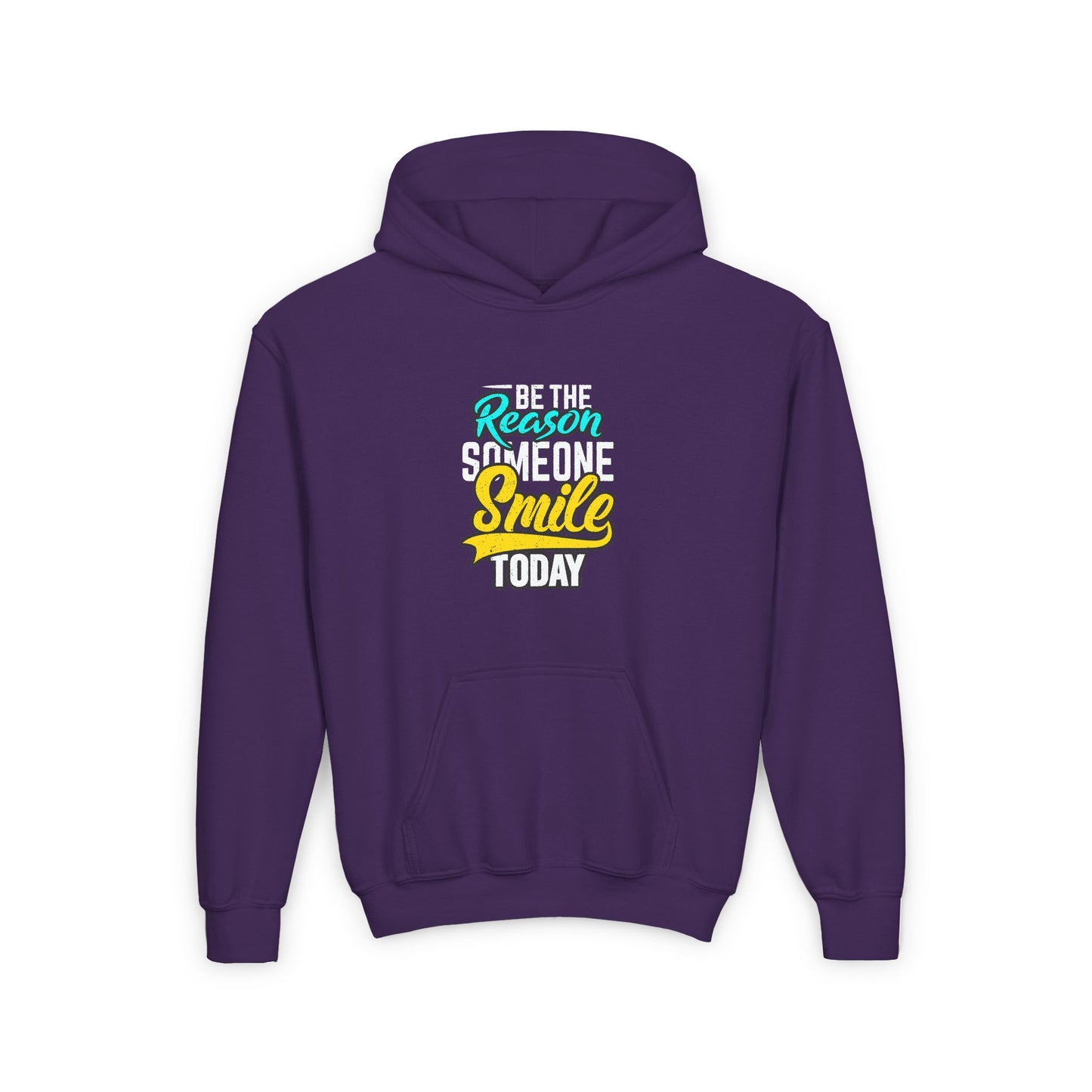 Be The Reason Someone Smile Today Youth Heavy Blend Hooded Sweatshirt