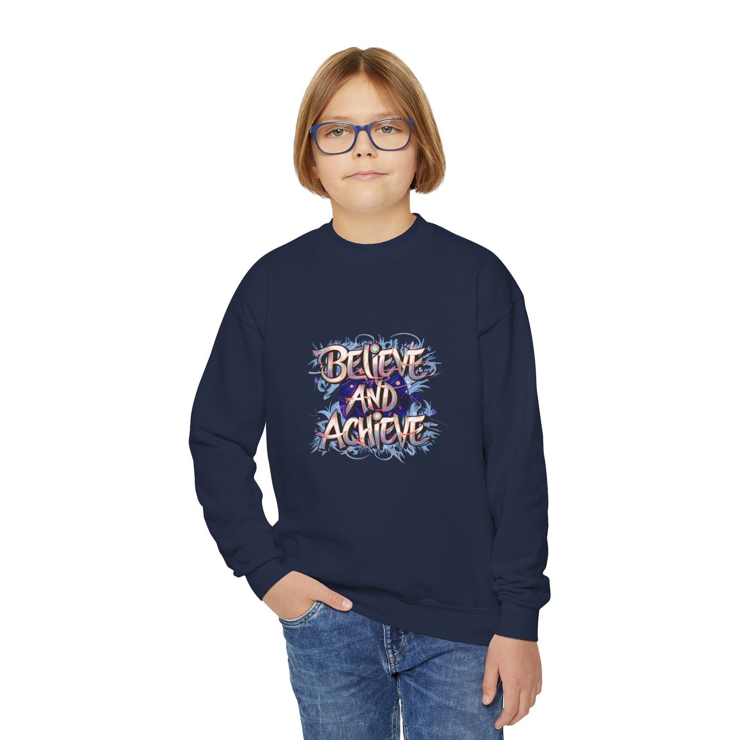 Believe And Achieve Youth Crewneck Sweatshirt
