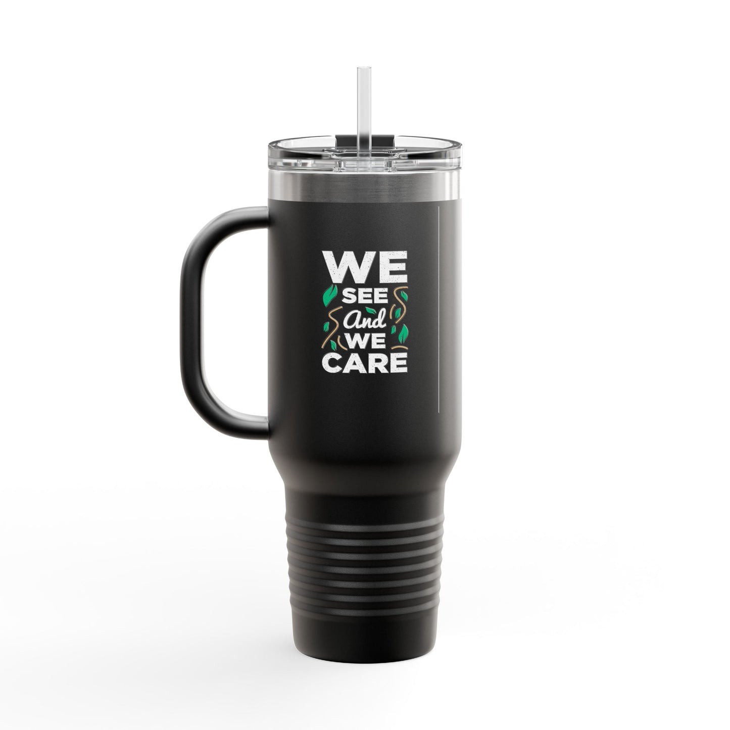 We See And We Care Insulated Travel Mug, 40oz