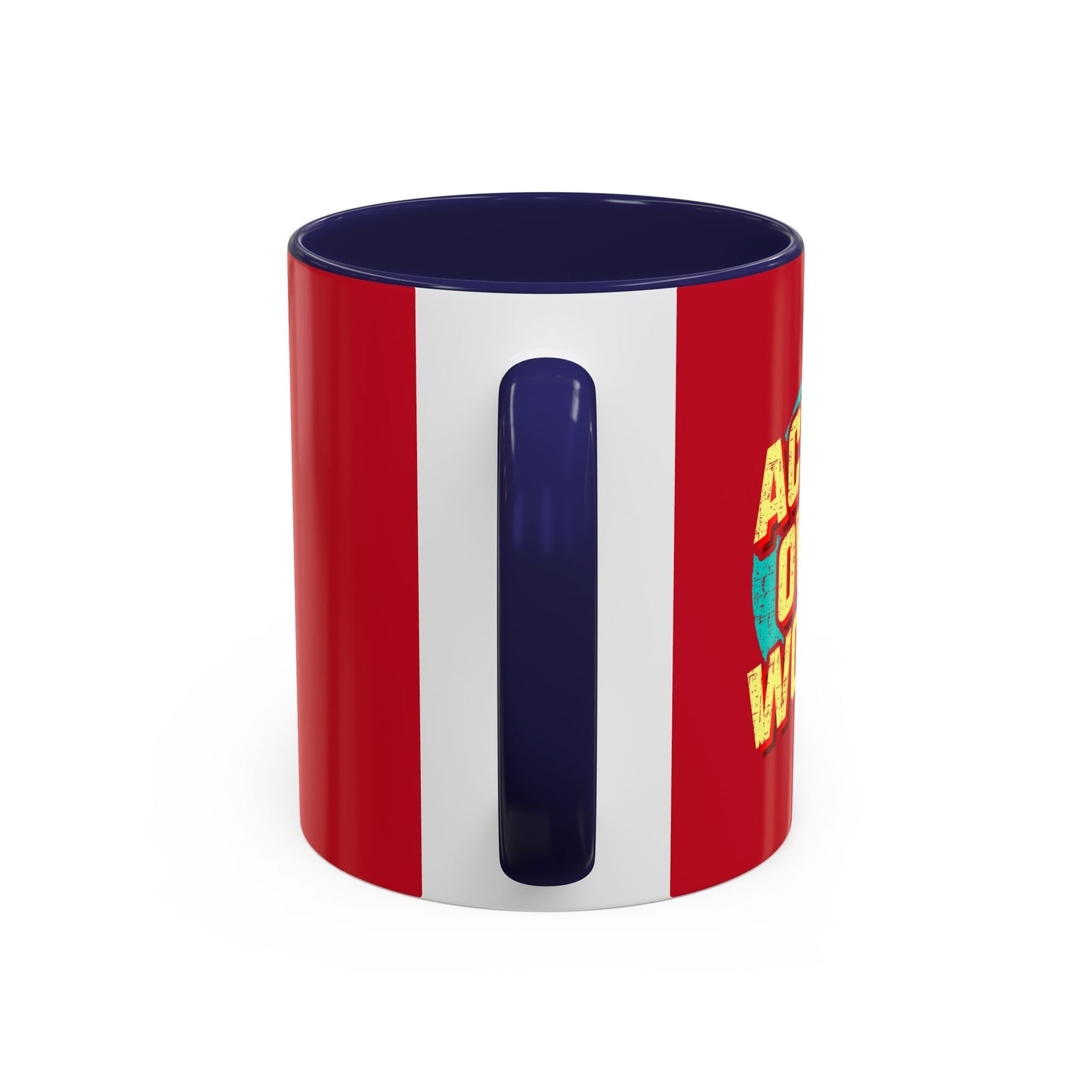 Action Over Words Accent Coffee Mug (11, 15oz)